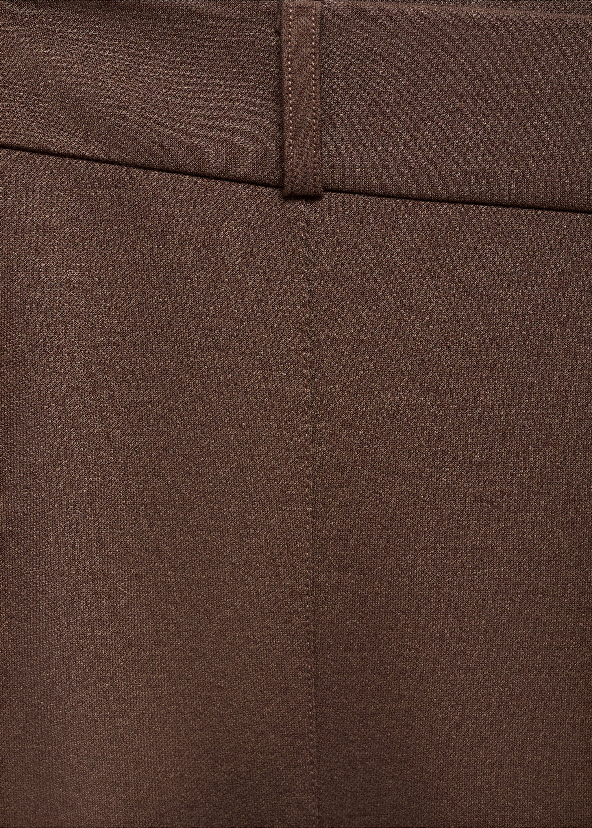 High-waisted wide leg trousers with belt loops - Details of the article 8, Medium Brown. Ref: 17095818-00.