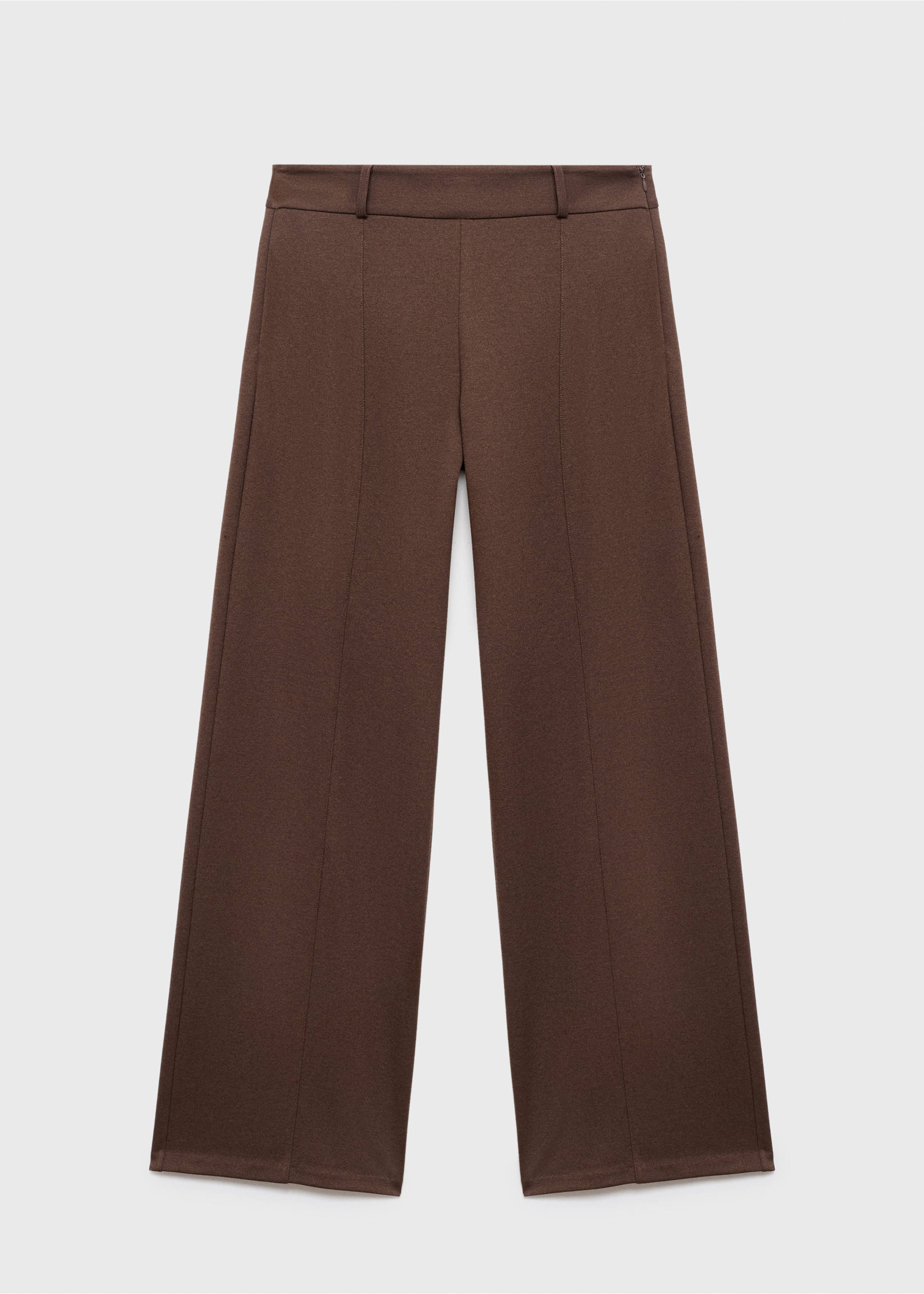 High-waisted wide leg trousers with belt loops - Article without model, Medium Brown. Ref: 17095818-00.
