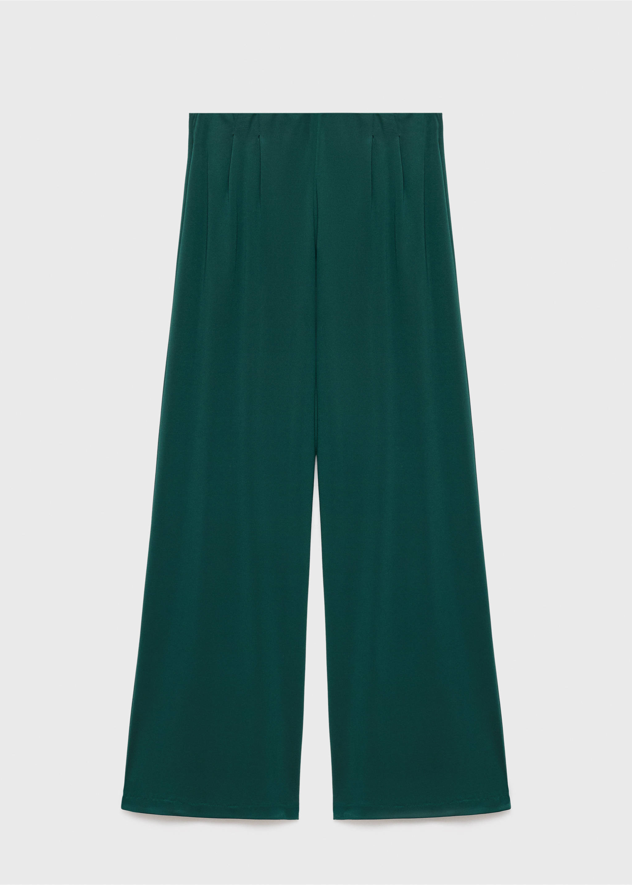 Pleated wide leg trousers - Article without model, Dark Green. Ref: 17095826-00.