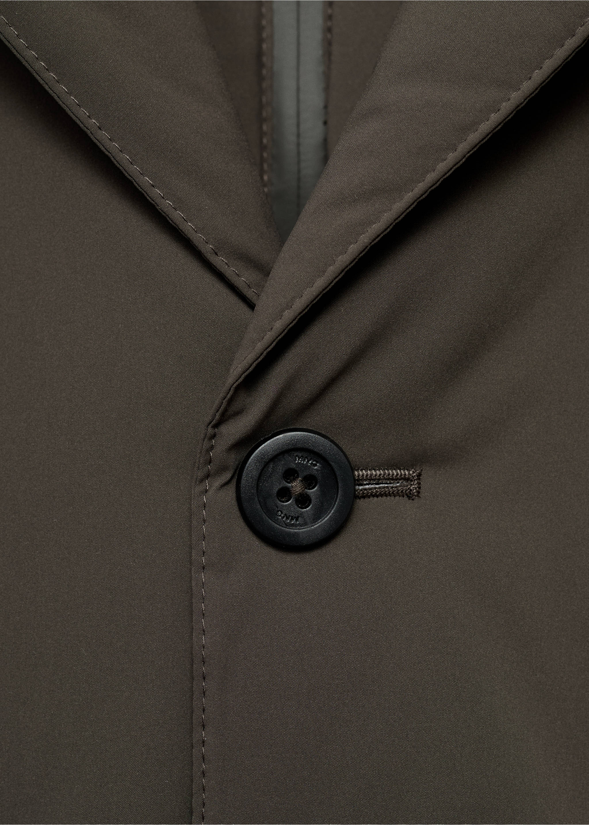 Packable water-repellent padded Thermolite® jacket - Details of the article 8, Medium Brown. Ref: 17095967-00.