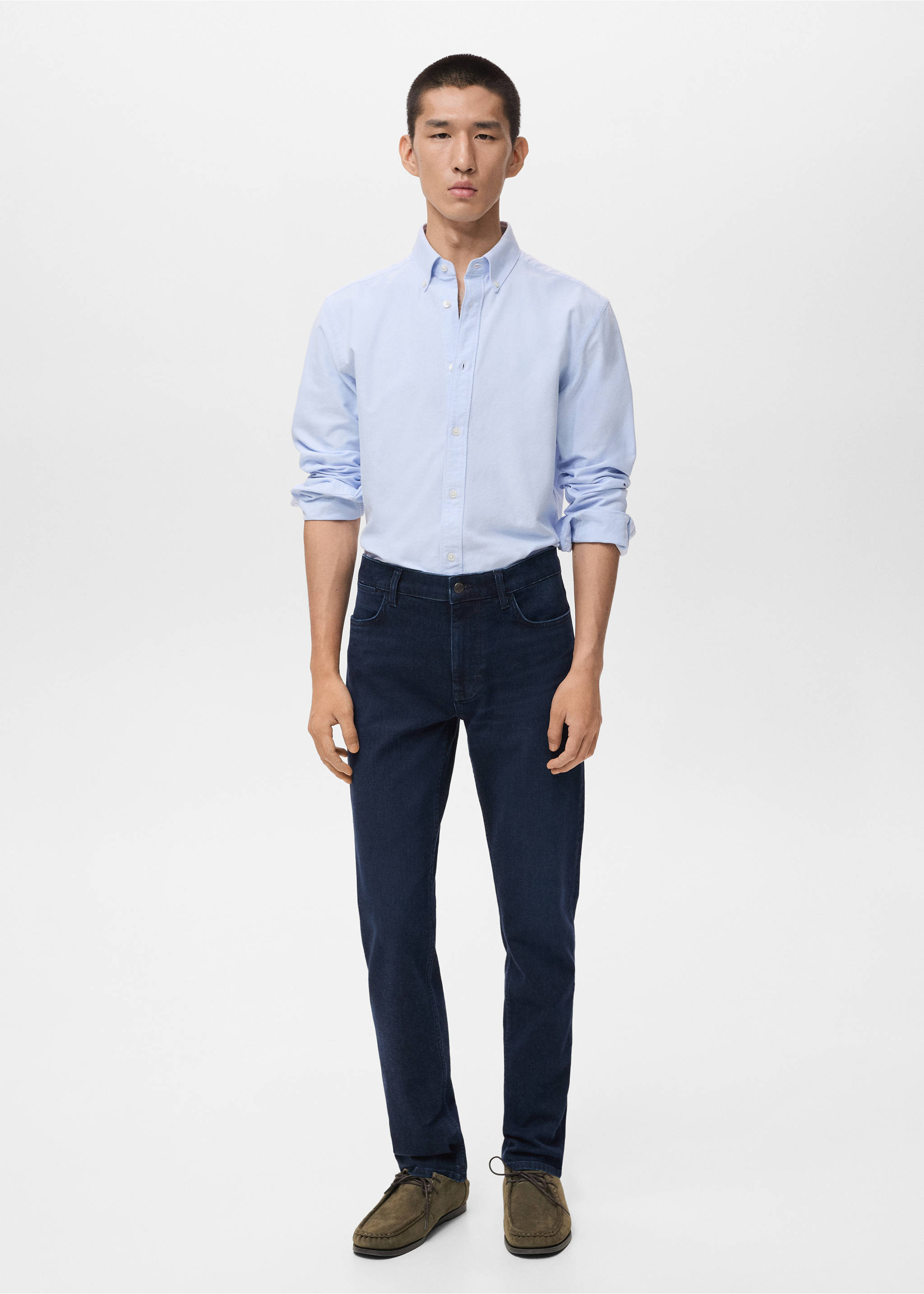 Texans Patrick slim fit rentat fosc - Pla general, Blau fosc intens. Ref: 17095968-00.