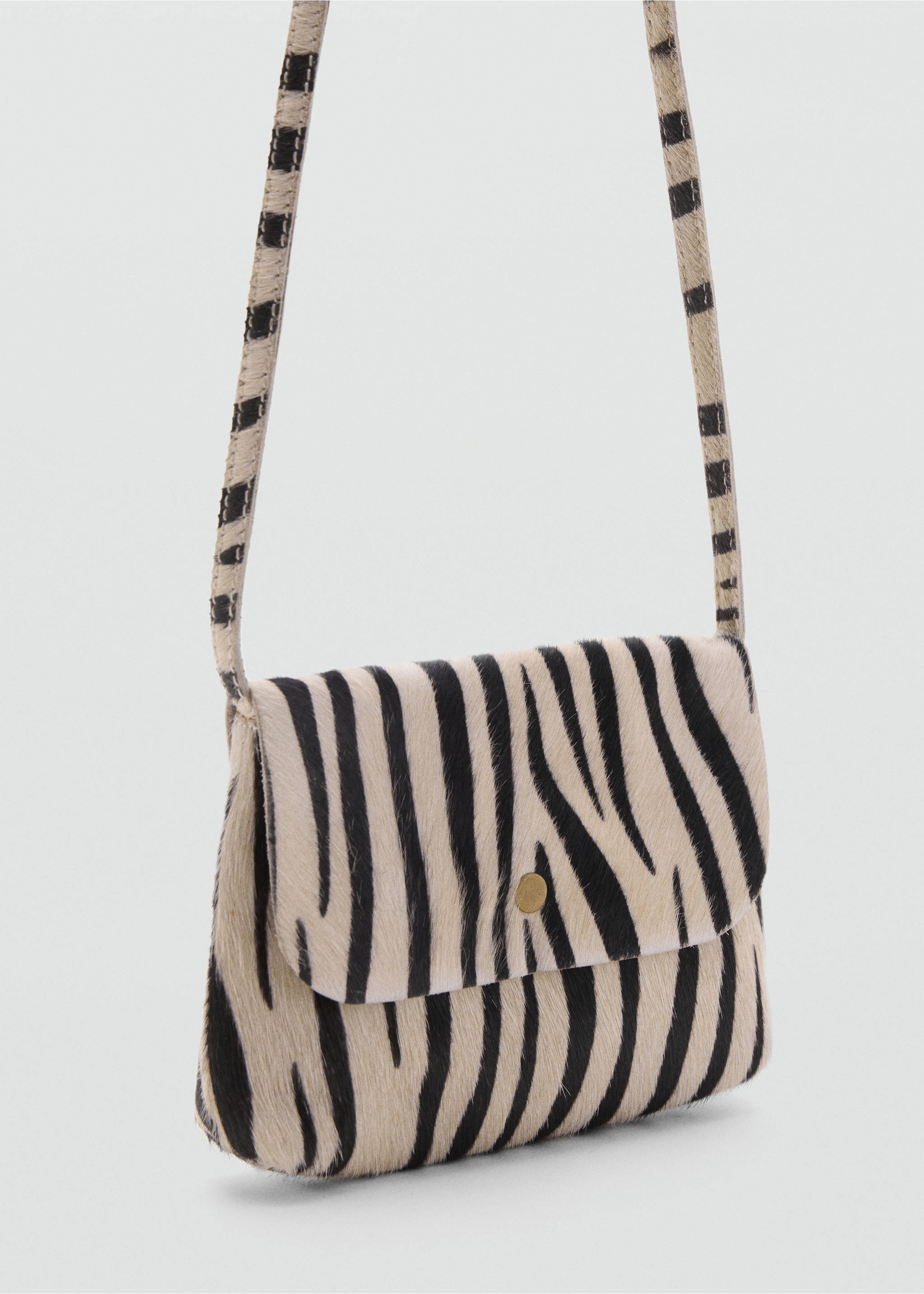 Animal print leather bag - Medium plane, Sand. Ref: 17095969-00.