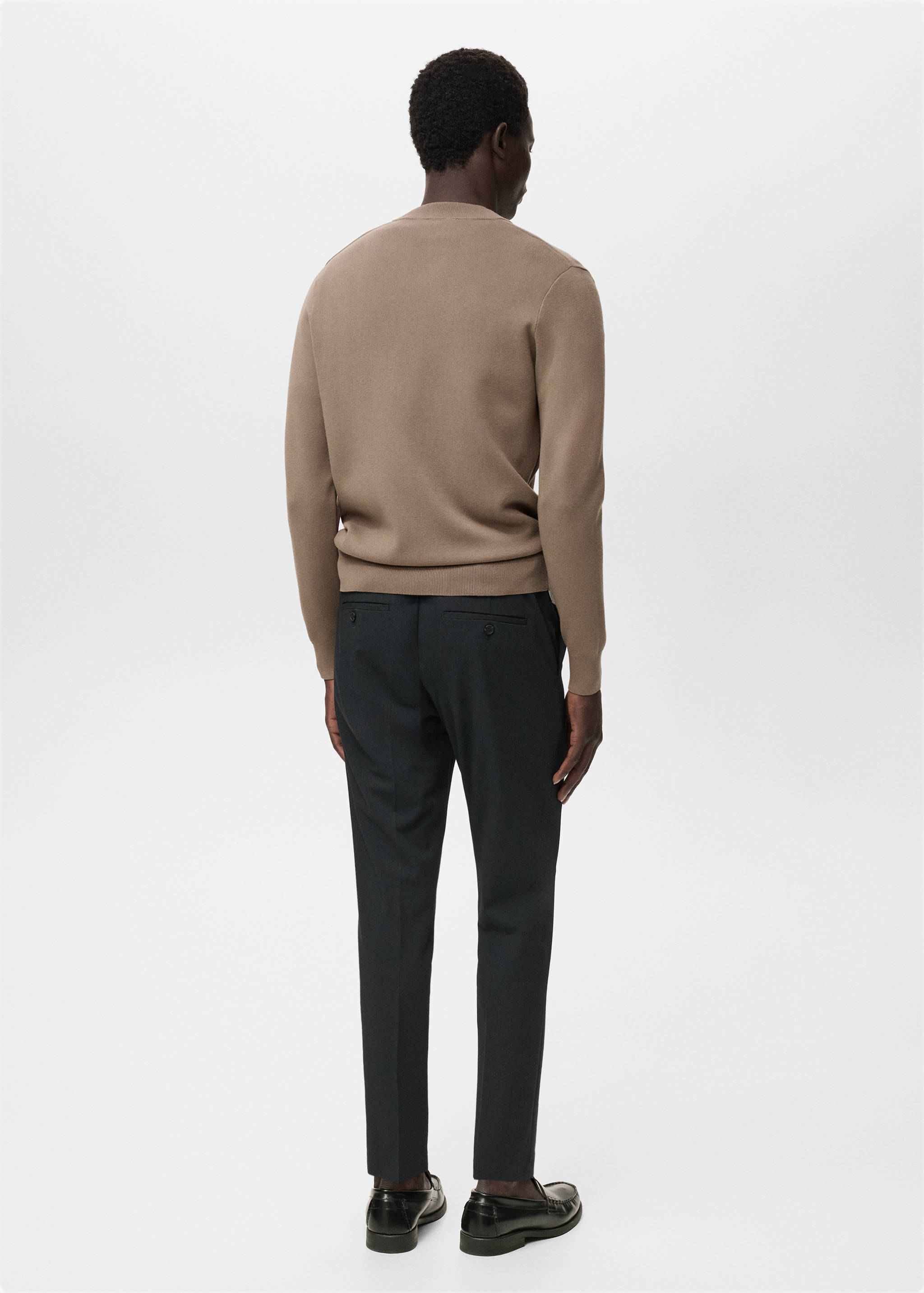 Zipped knit cardigan - Reverse of the article