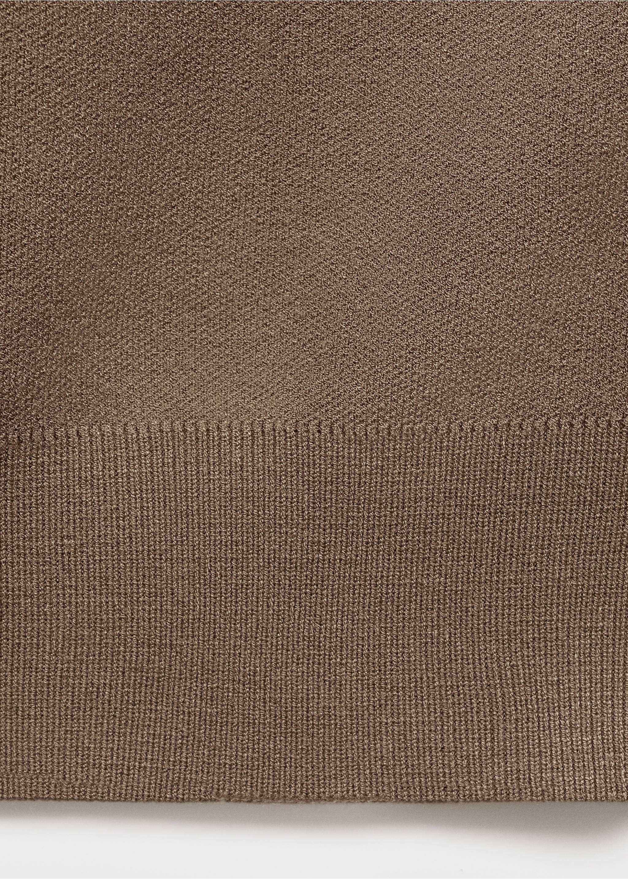 Zipped knit cardigan - Details of the article 0, Medium Brown. Ref: 17095970-00.
