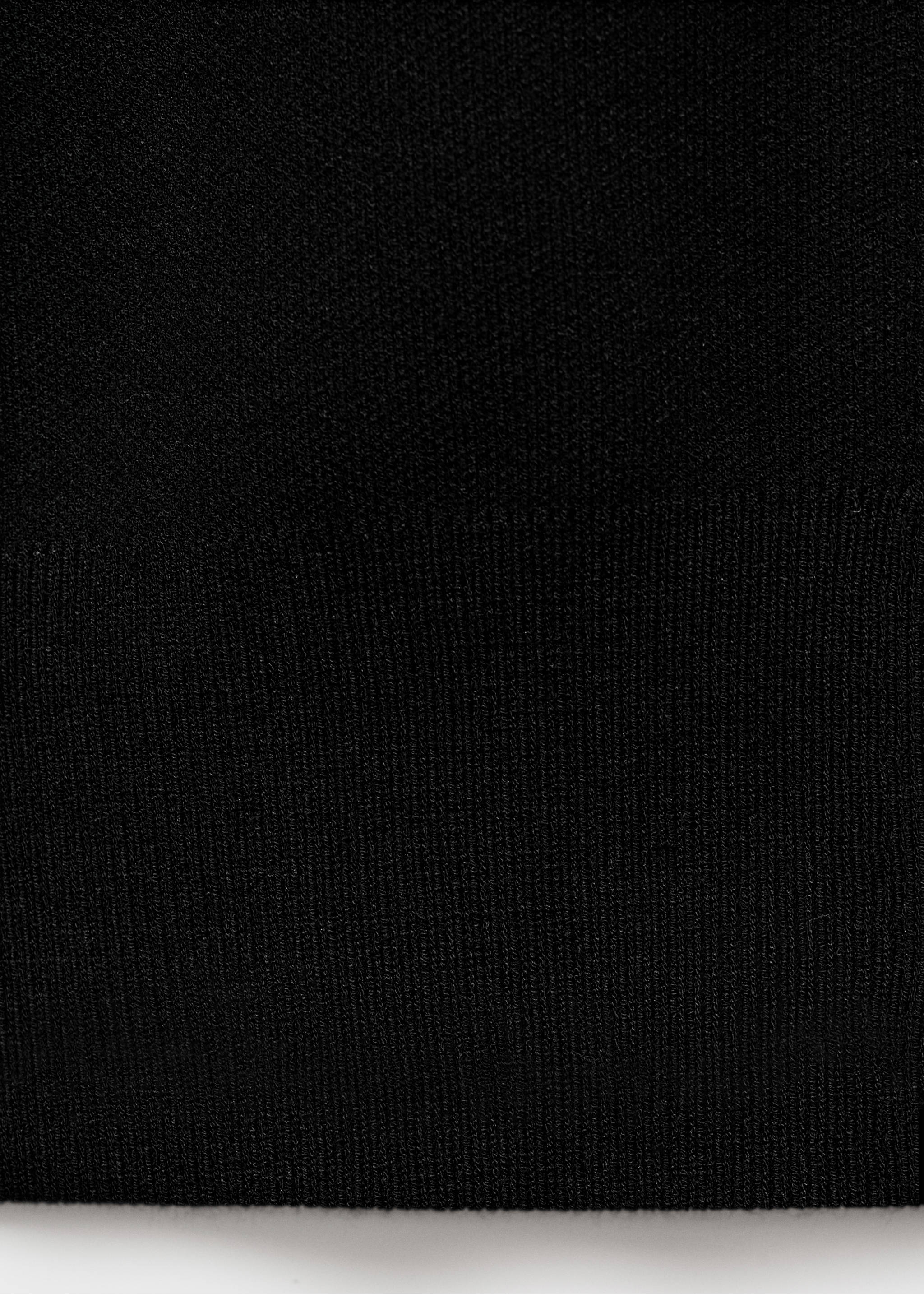 Zipped knit cardigan - Details of the article 0, Black. Ref: 17095970-00.