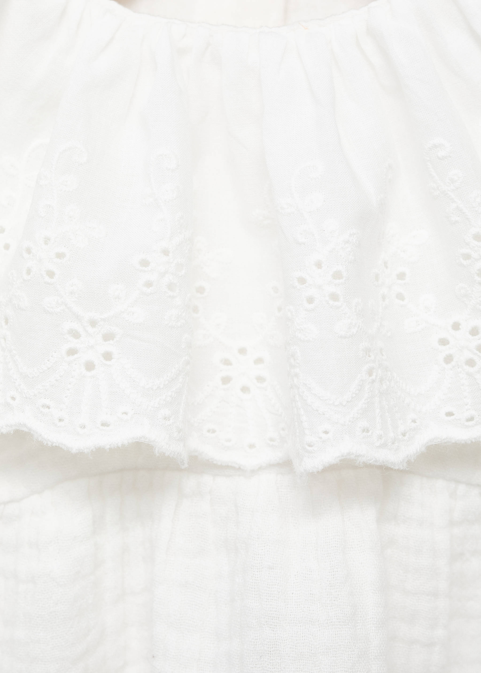 Embroidered babydoll-collar blouse - Details of the article 8