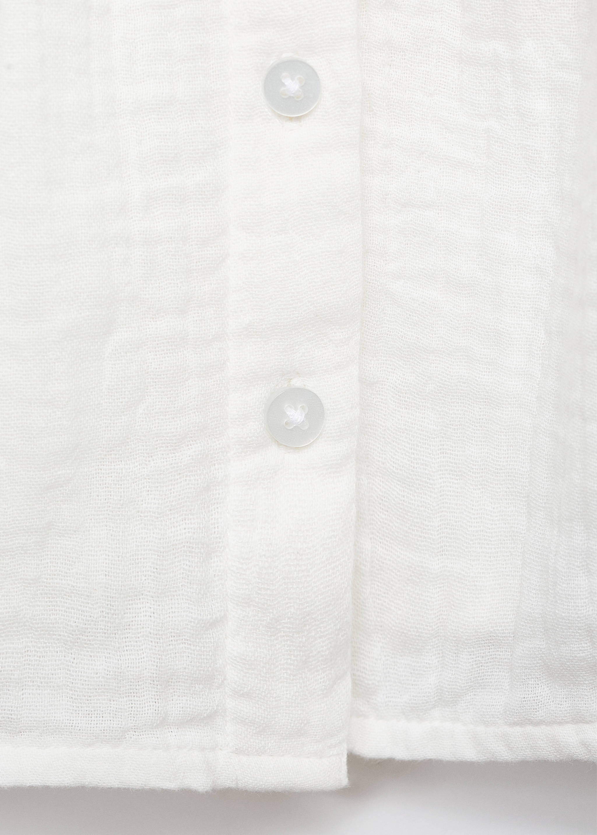 Embroidered babydoll-collar blouse - Details of the article 0