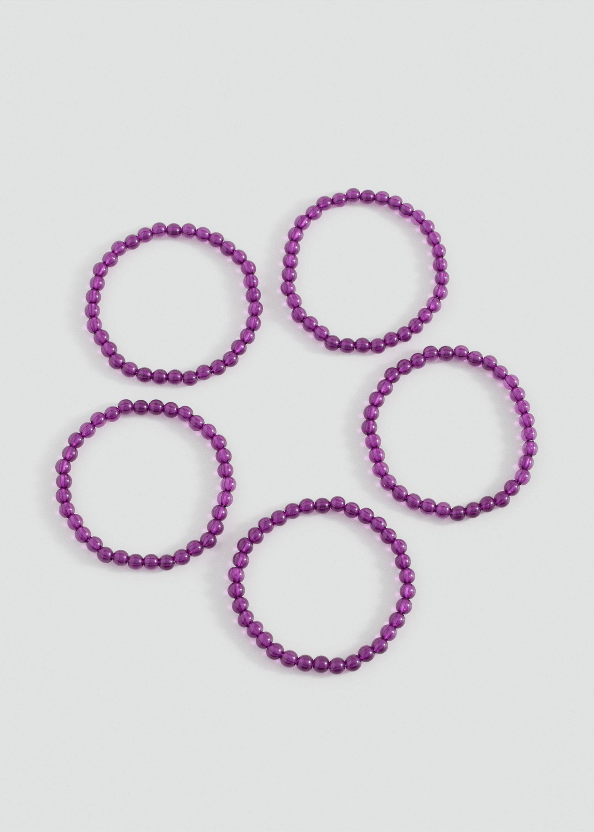 Pack of 5 bracelets - Details of the article 1, Purple. Ref: 17095986-00.