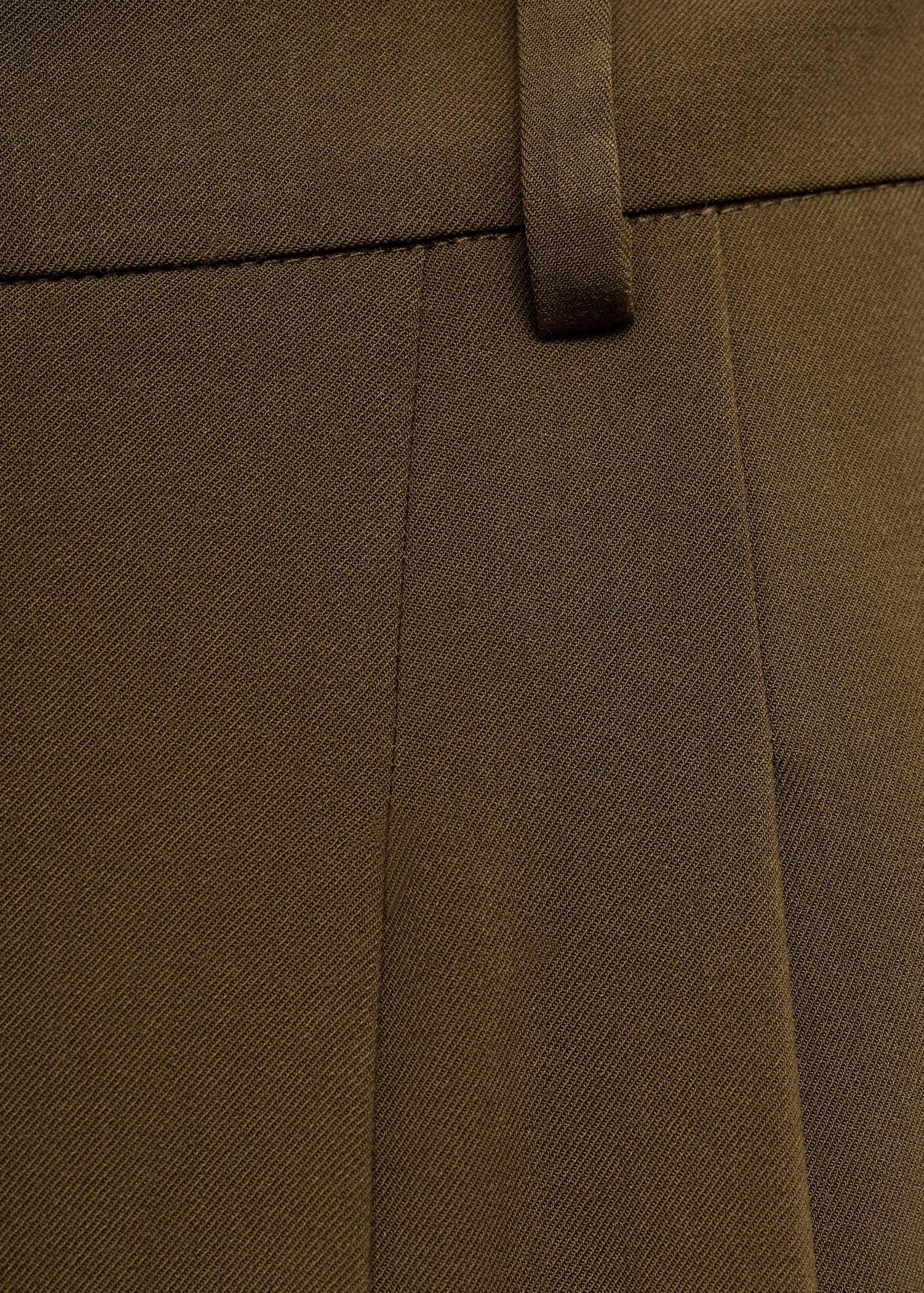 Wide leg mid-rise pleated trousers - Details of the article 0