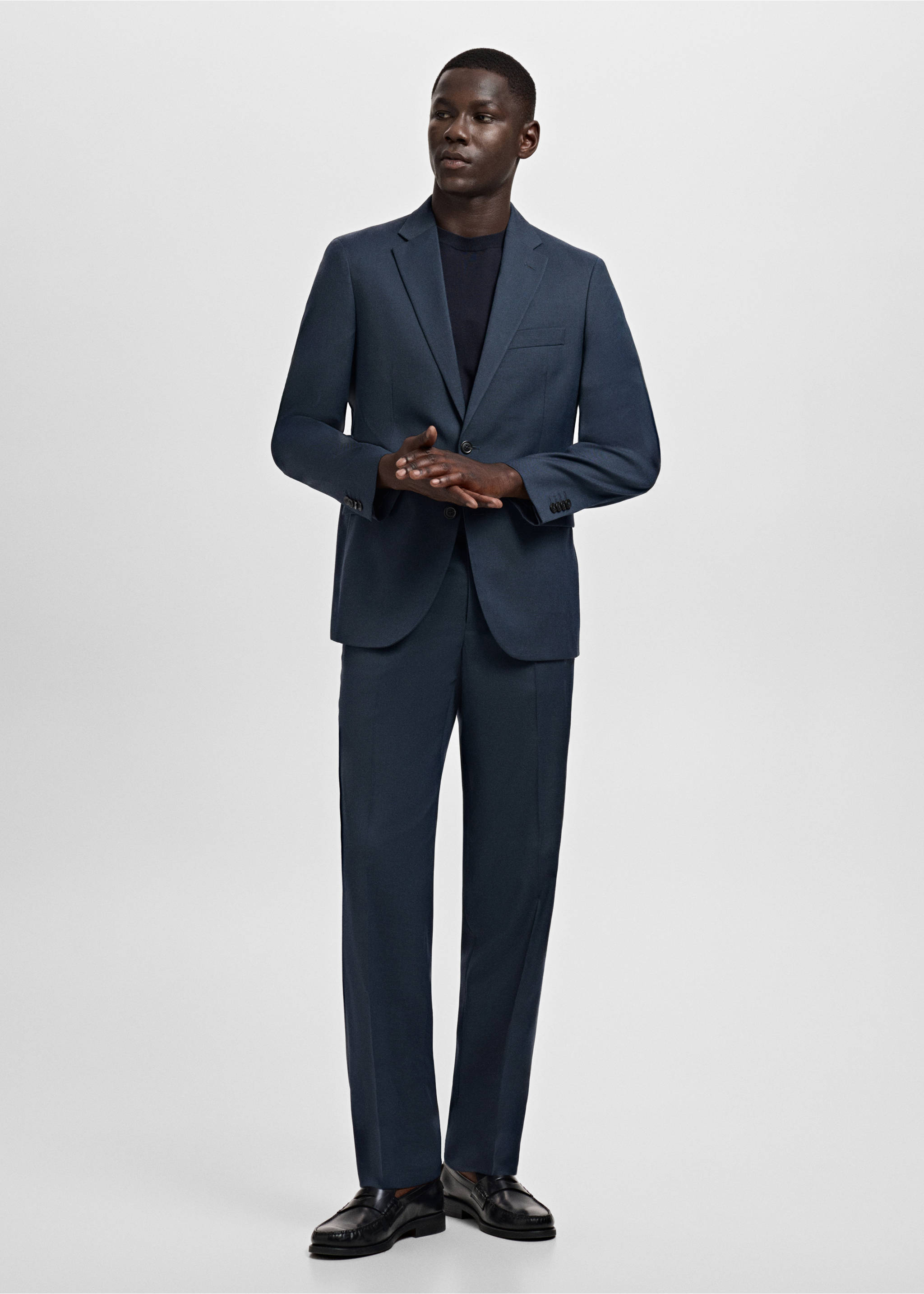 London regular-fit trousers - General plane, Navy. Ref: 17095997-00.