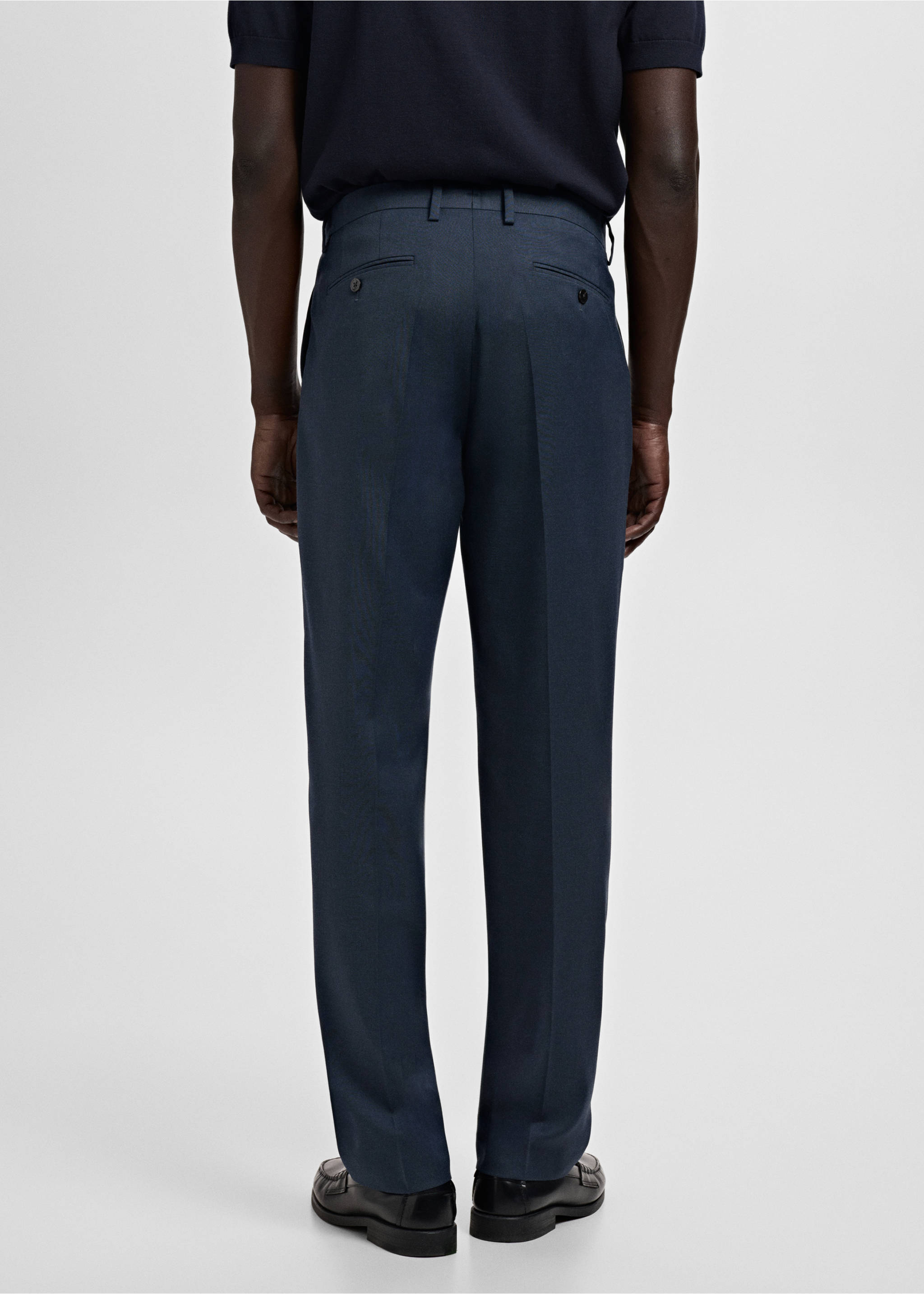 London regular-fit trousers - Reverse of the article, Navy. Ref: 17095997-00.