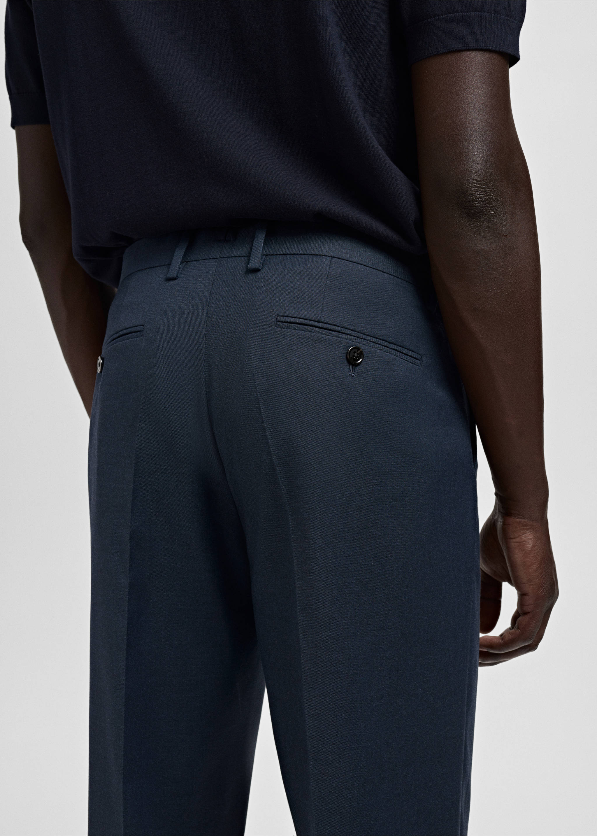 London regular-fit trousers - Details of the article 3, Navy. Ref: 17095997-00.