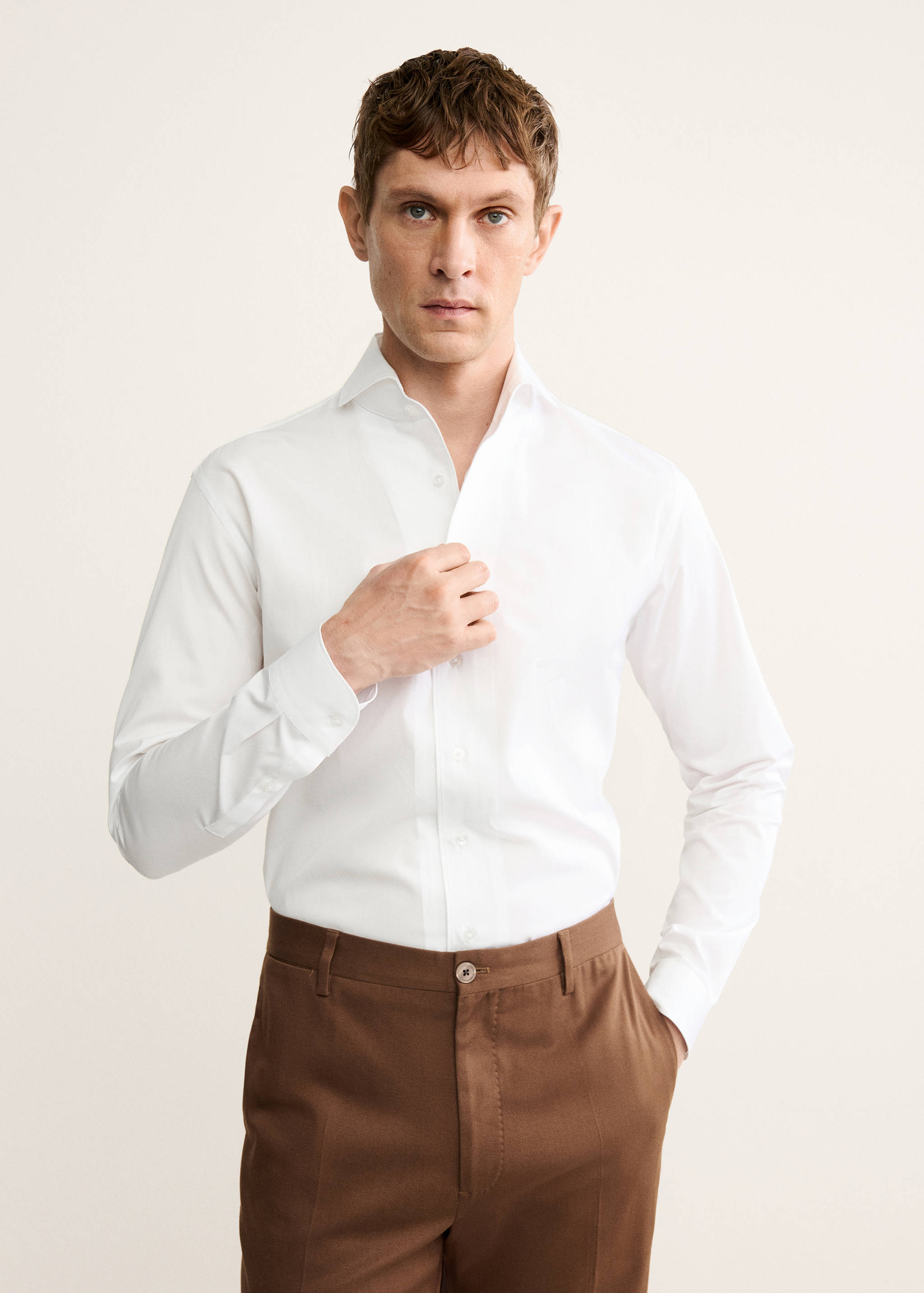 Camisa vestit 100% cotó - Pla mig