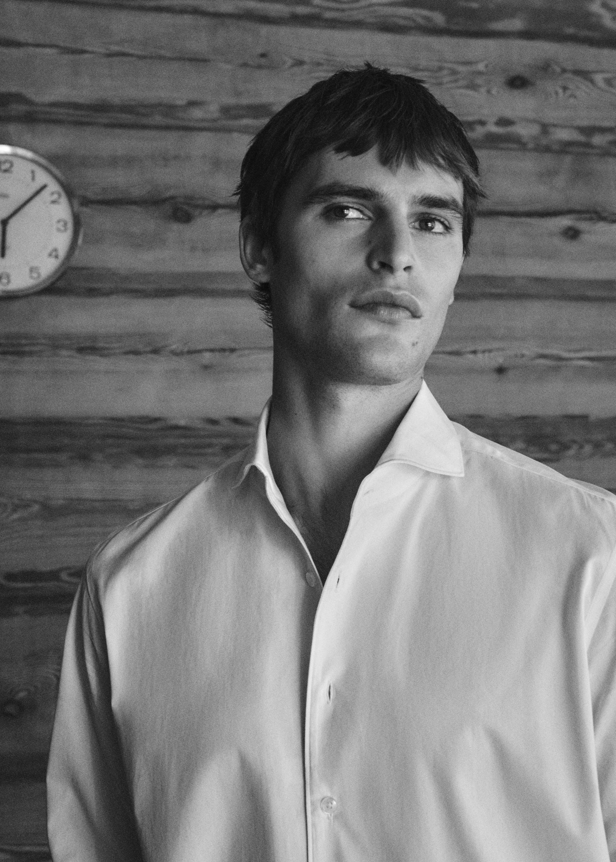 Camisa vestit 100% cotó - Detall de l'article 3, Blanc. Ref: 17095999-00.