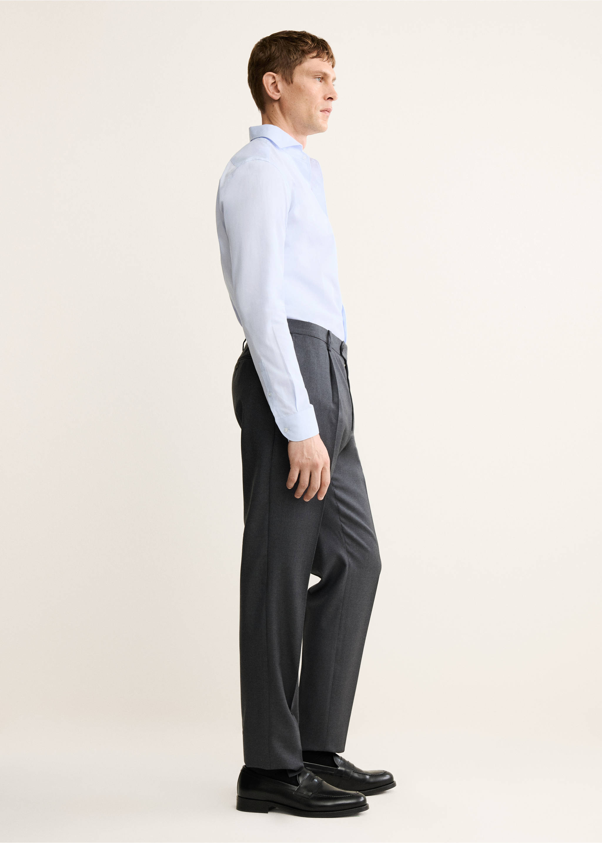 Camisa vestit 100% cotó - Detall de l'article 2, Blau cel. Ref: 17095999-00.