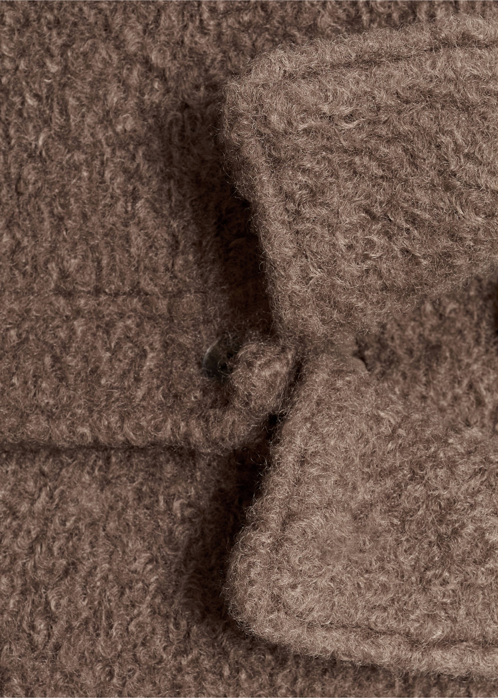 Shearling-effect bomber jacket - Details of the article 8, Brown. Ref: 17096325-00.