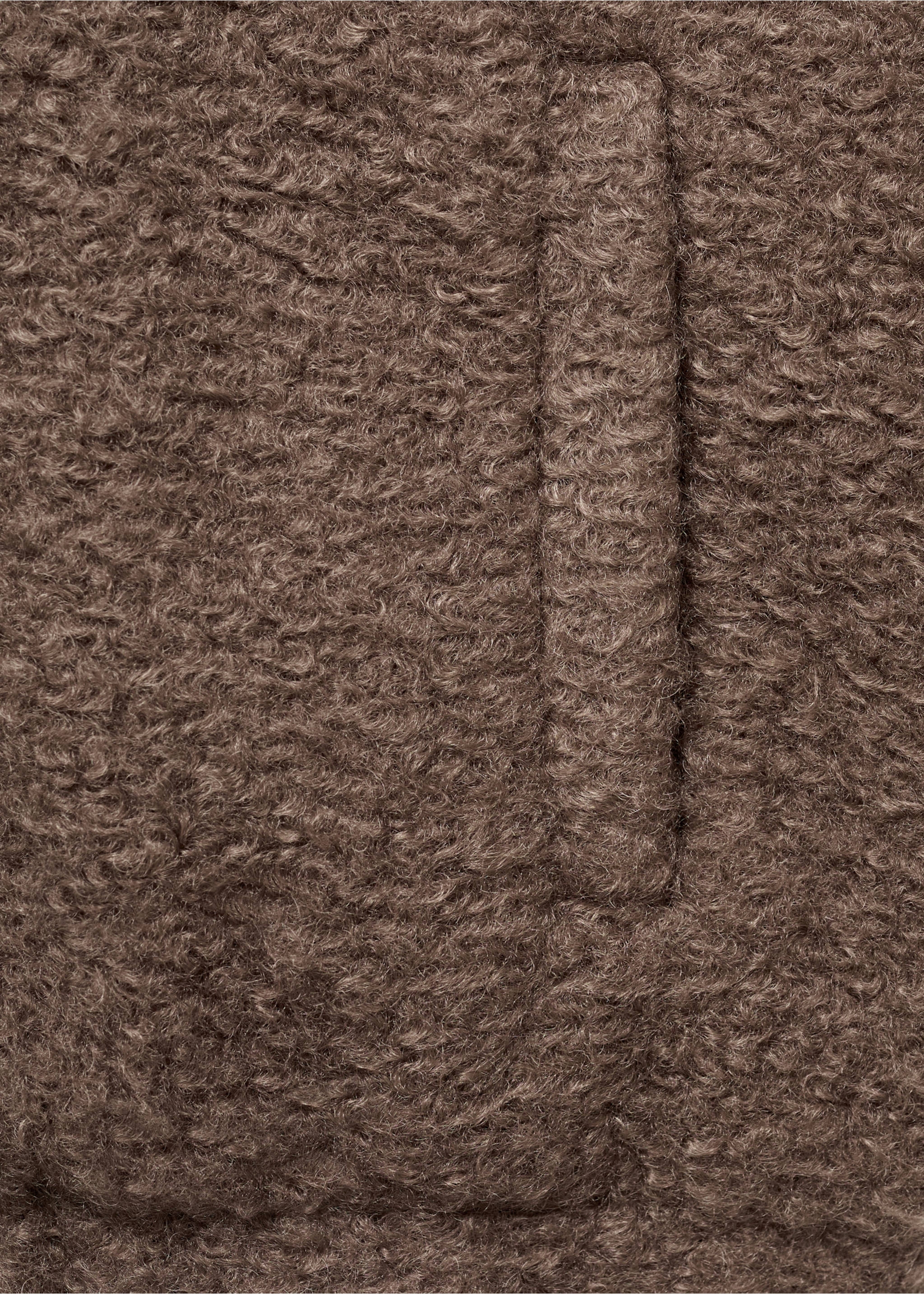 Shearling-effect bomber jacket - Details of the article 0, Brown. Ref: 17096325-00.