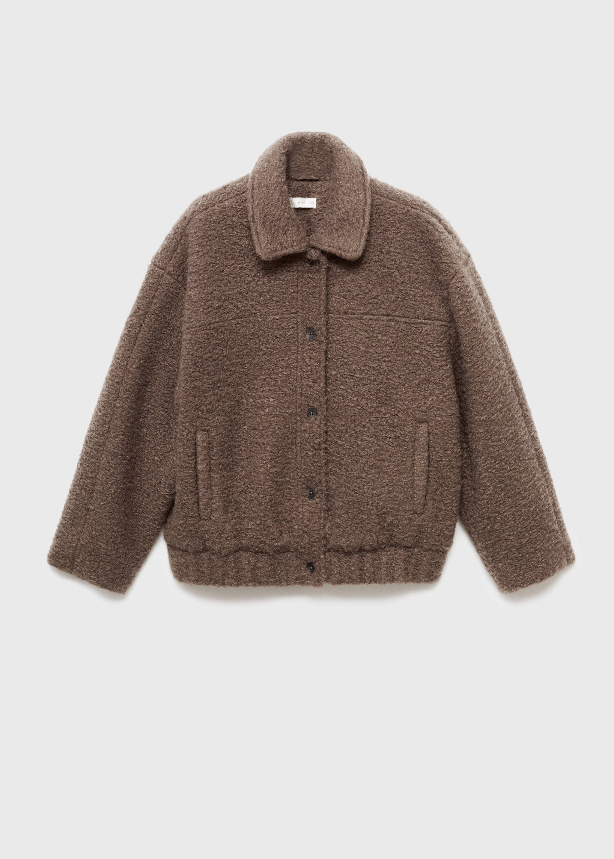 Shearling-effect bomber jacket - Article without model, Brown. Ref: 17096325-00.