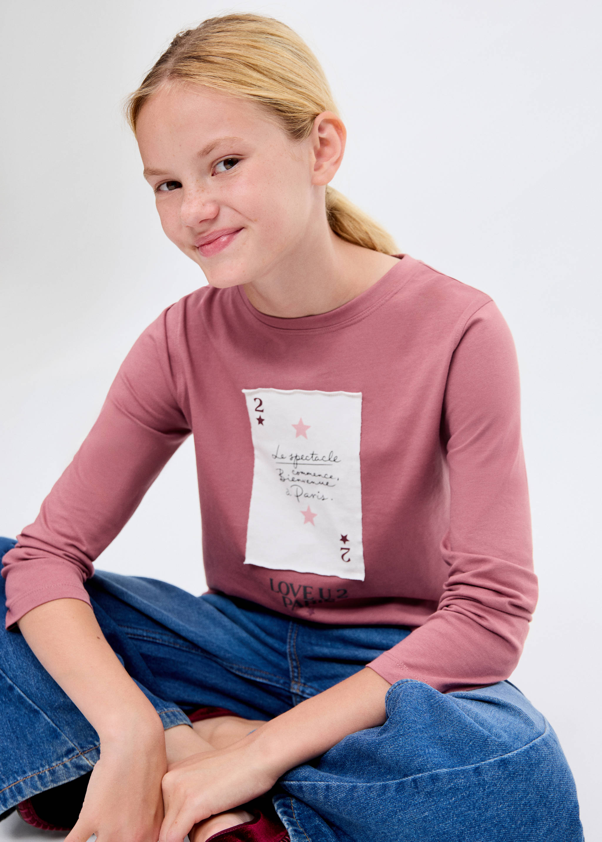 Baumwoll-T-Shirt mit Stickerei - Detail des Artikels 1