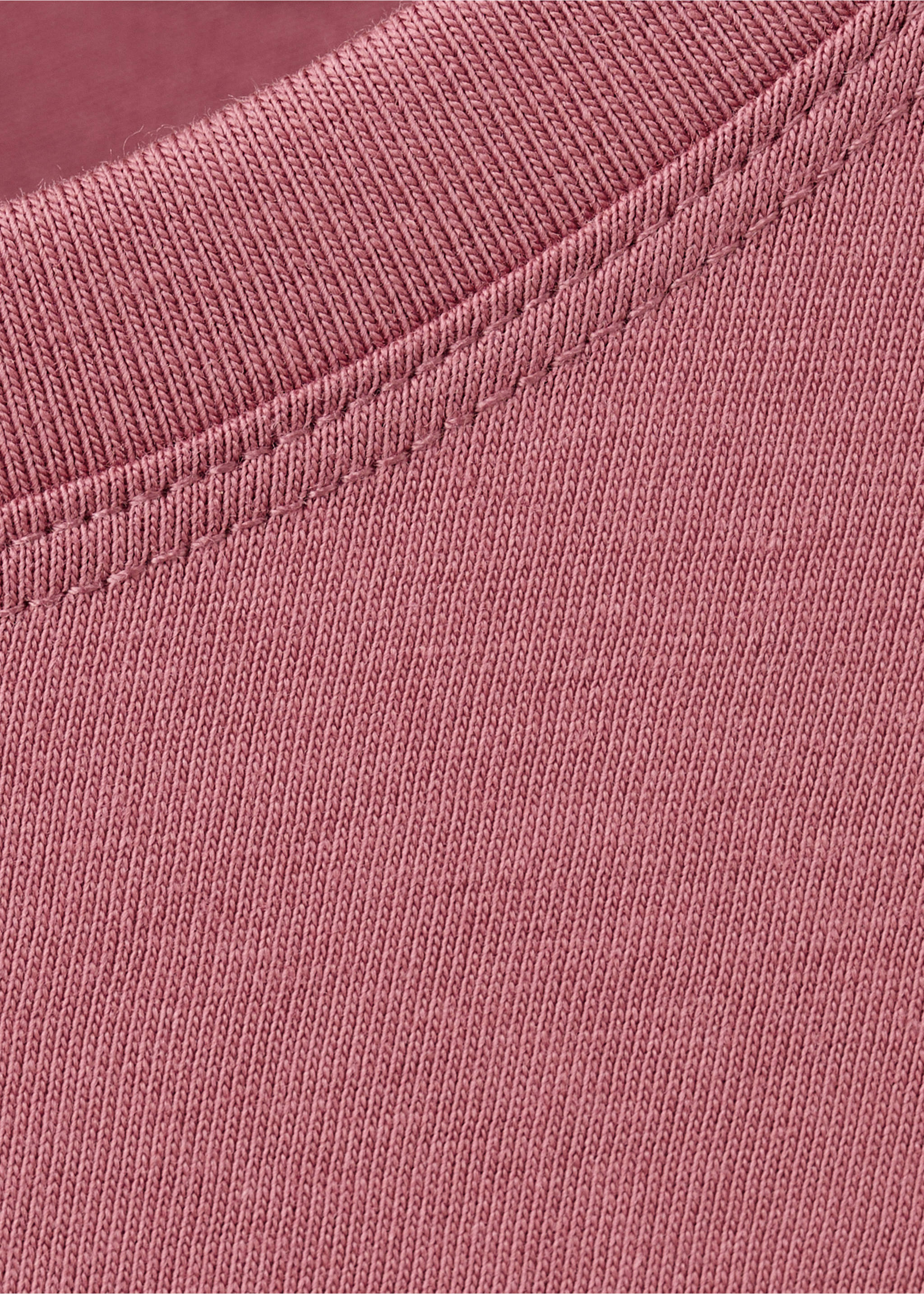 Baumwoll-T-Shirt mit Stickerei - Detail des Artikels 8, Erdbeerrot. Ref: 17096335-00.