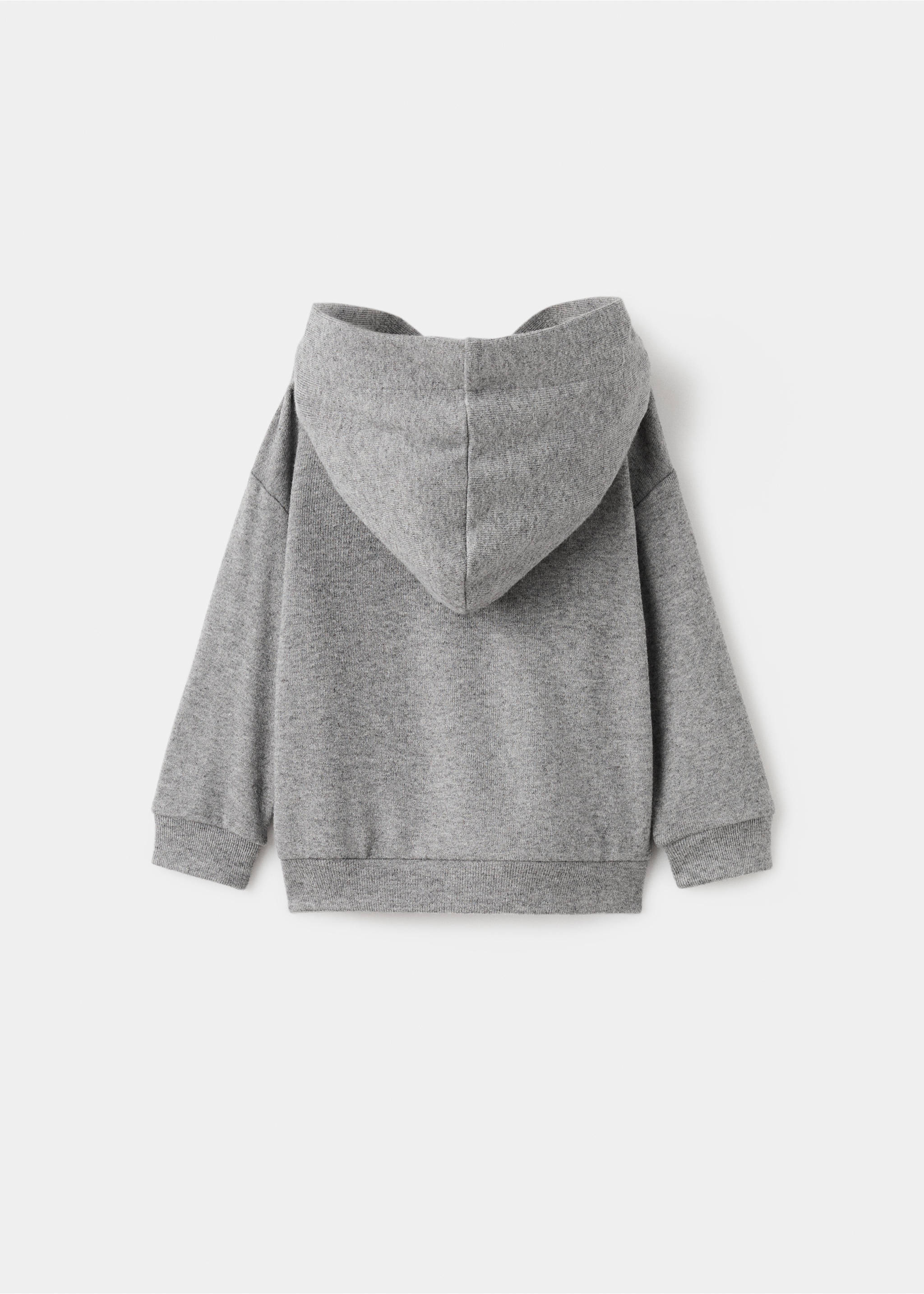 Sweatshirt met ruchesdetail - Achterkant van het artikel, Mediumgrijs. Ref: 17096338-00.