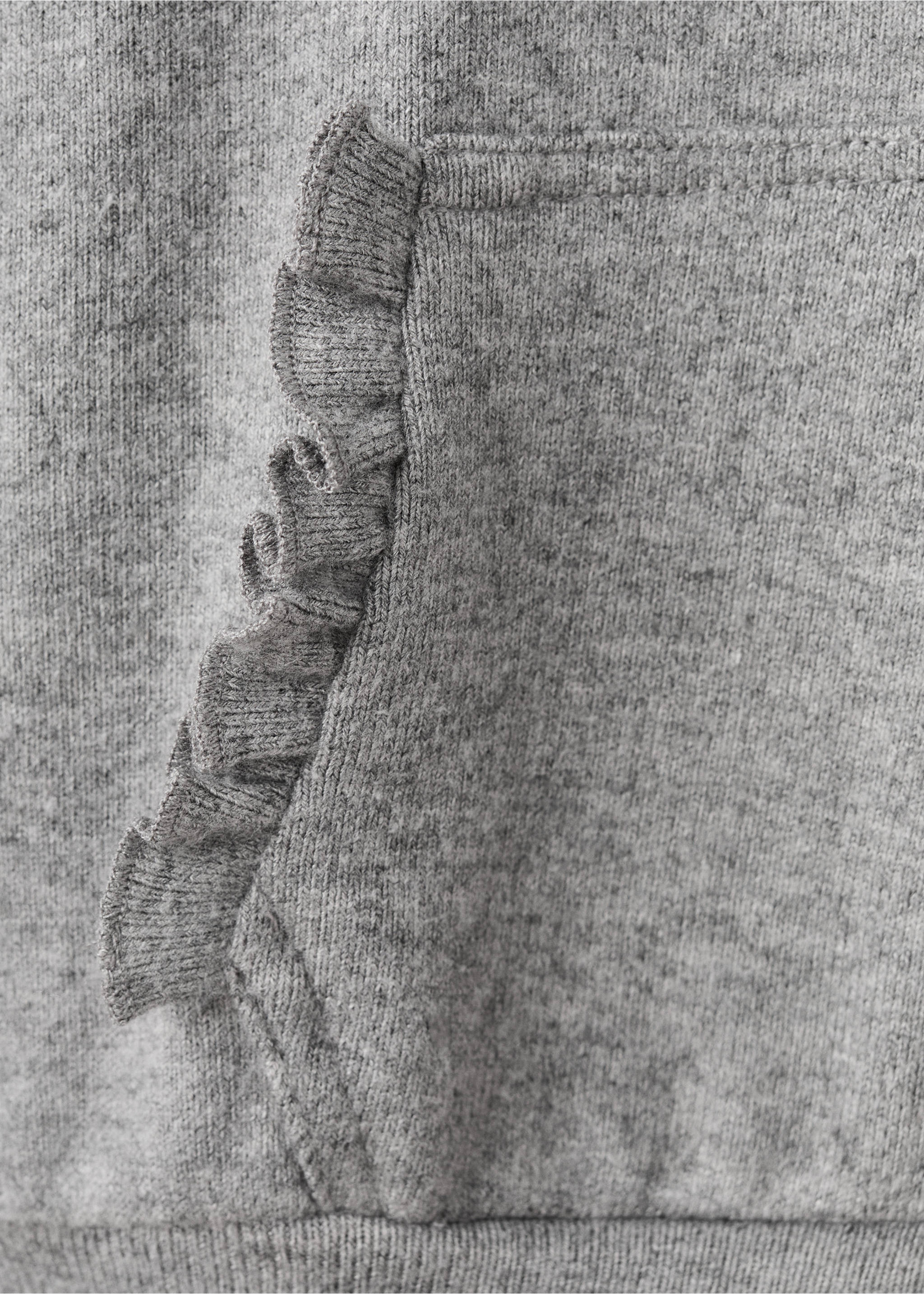 Sweatshirt met ruchesdetail - Detail van het artikel 8, Mediumgrijs. Ref: 17096338-00.