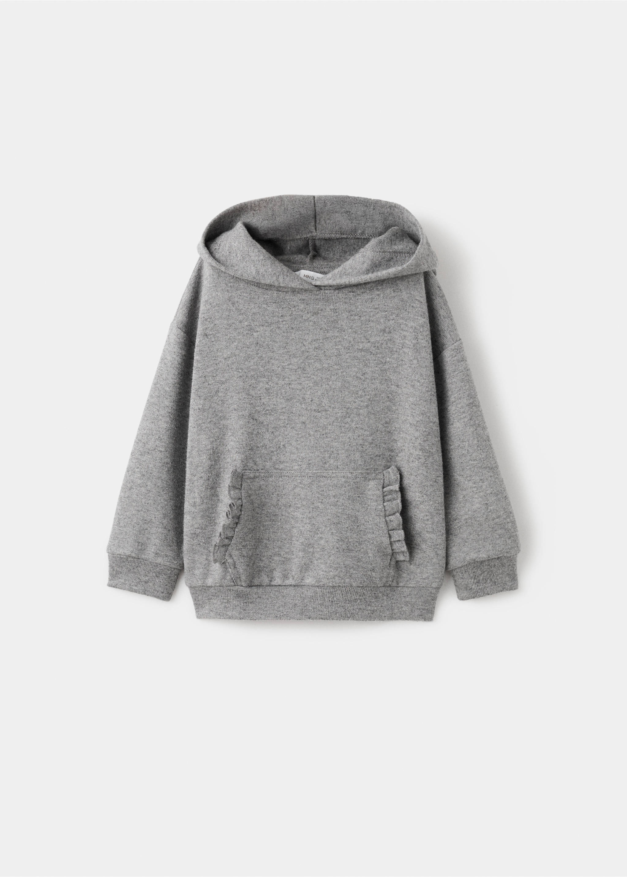 Sweatshirt met ruchesdetail - Artikel zonder model, Mediumgrijs. Ref: 17096338-00.