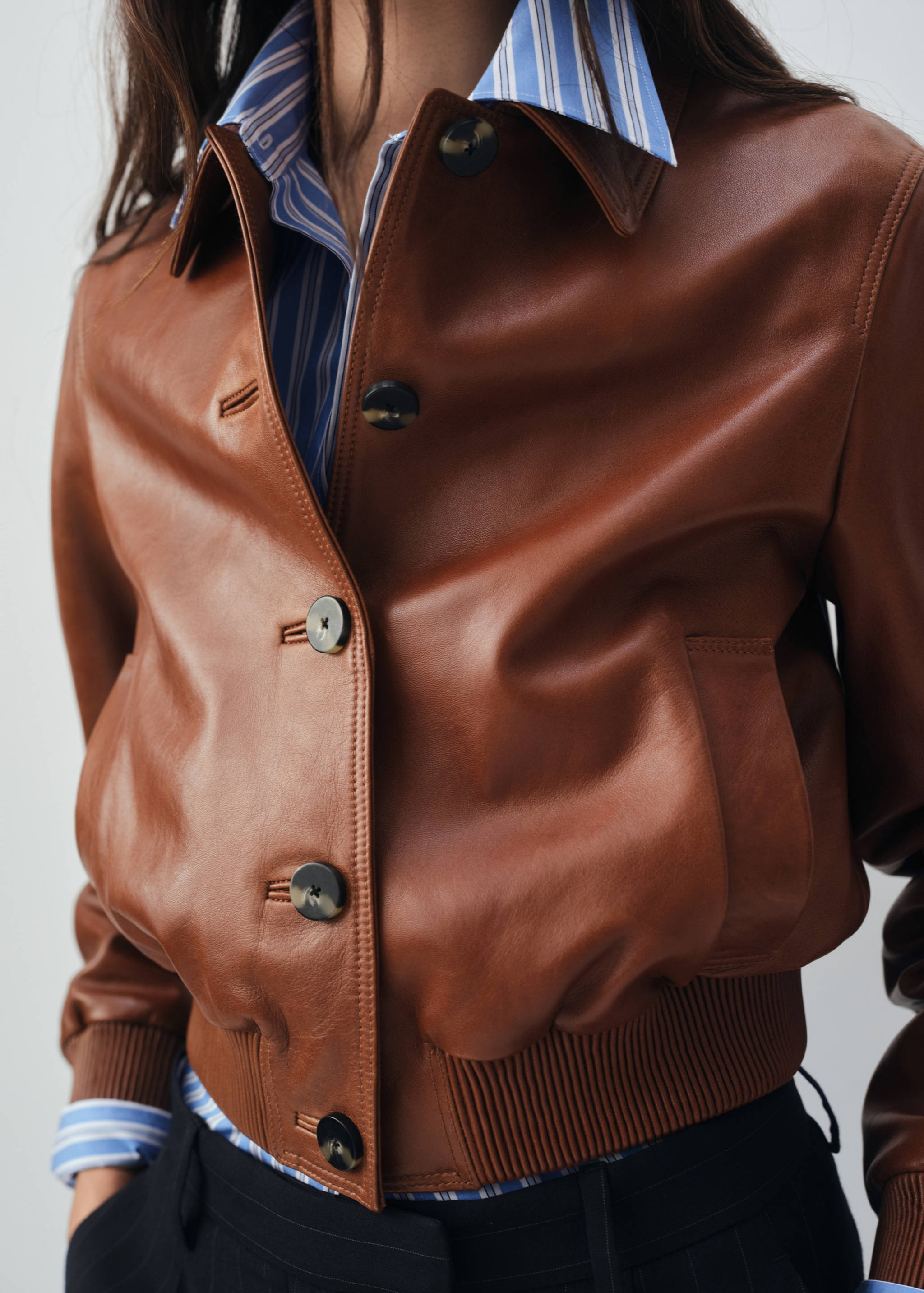 Jaqueta bomber 100% pell - Detall de l'article 3