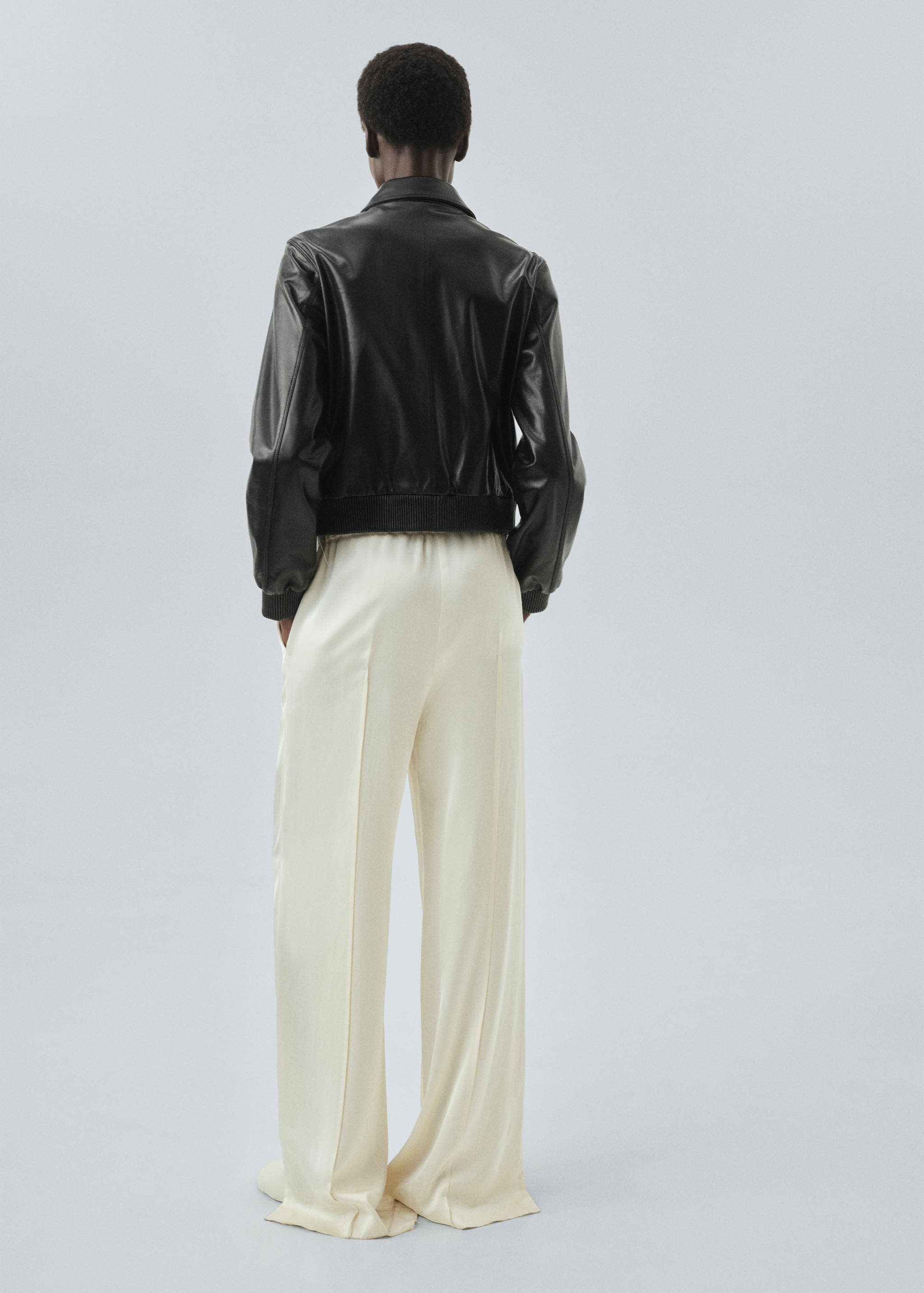 Jaqueta bomber 100% pell - Revers de l'article