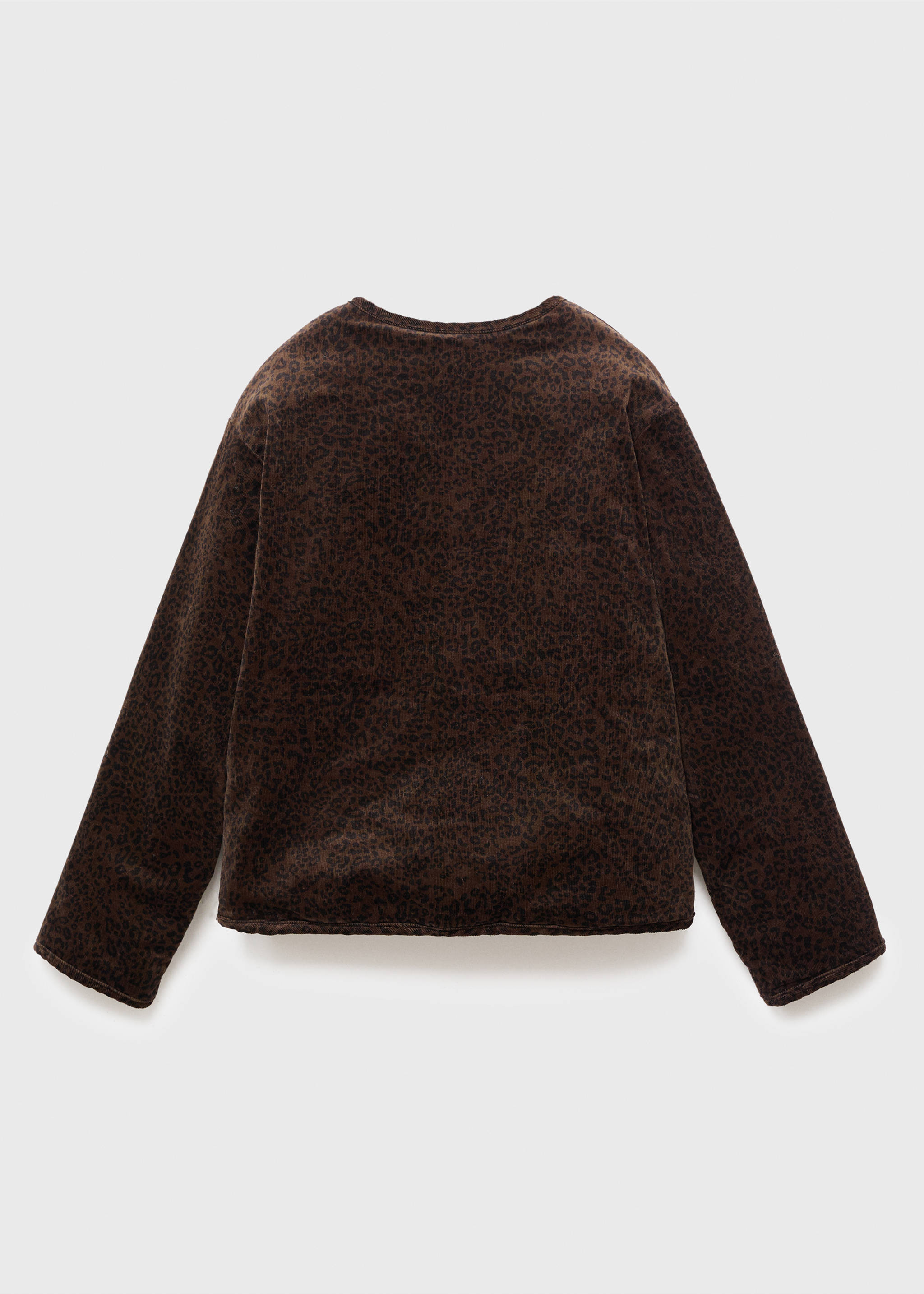 Leopard-print bomber jacket - Reverse of the article, Brown. Ref: 17096350-00.