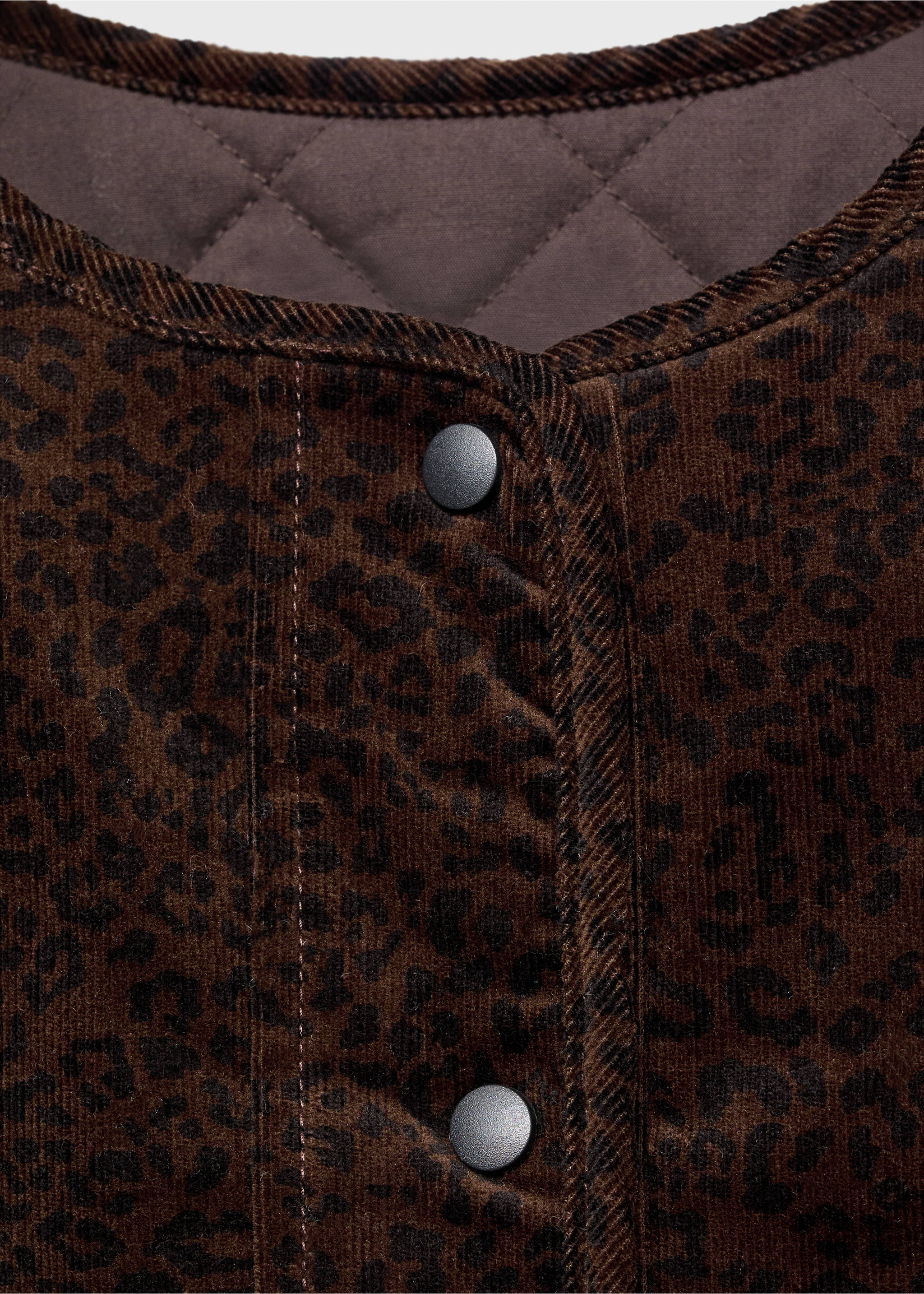 Leopard-print bomber jacket - Details of the article 8, Brown. Ref: 17096350-00.