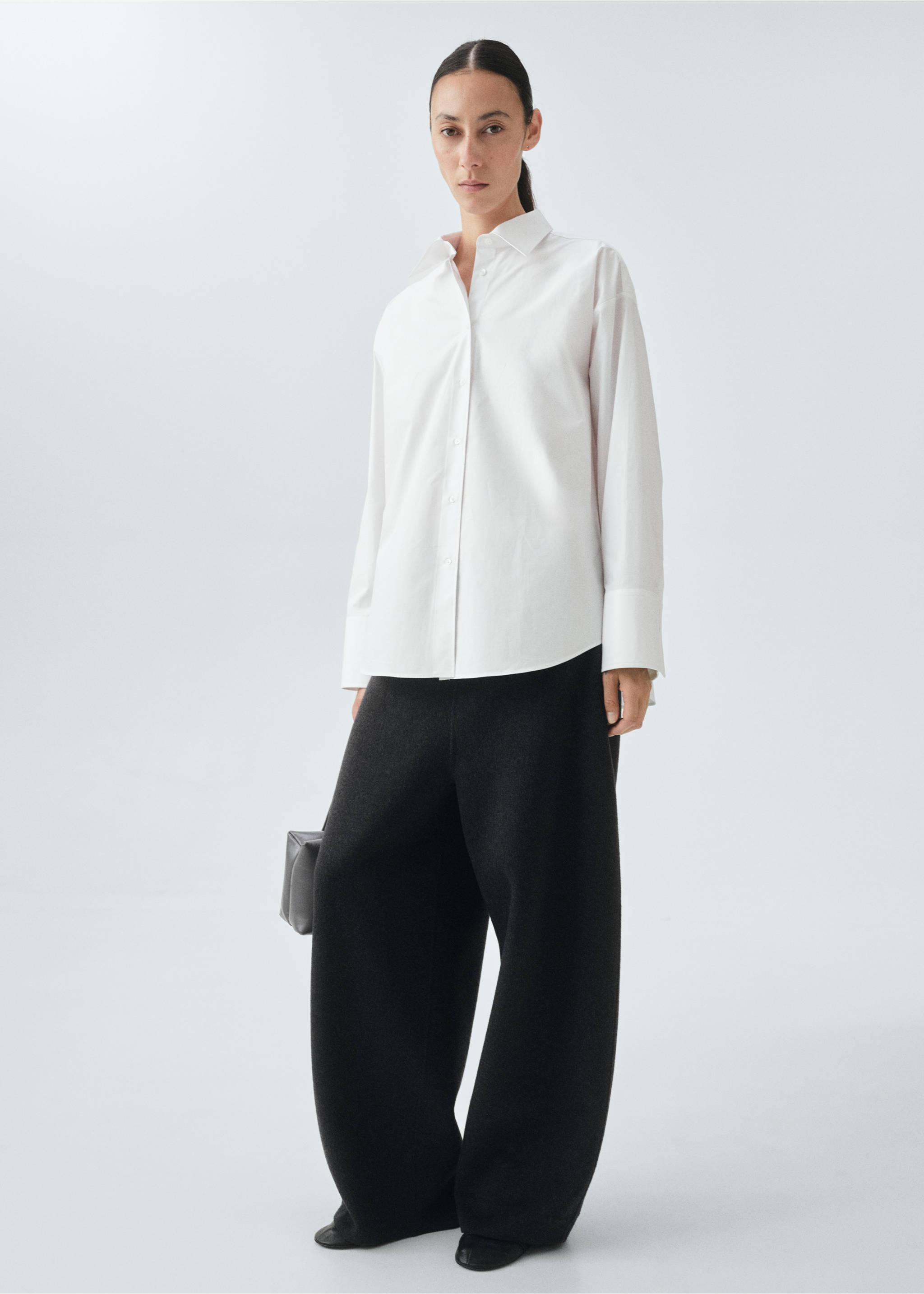Oversize poplin shirt - General plane, White. Ref: 17096359-00.