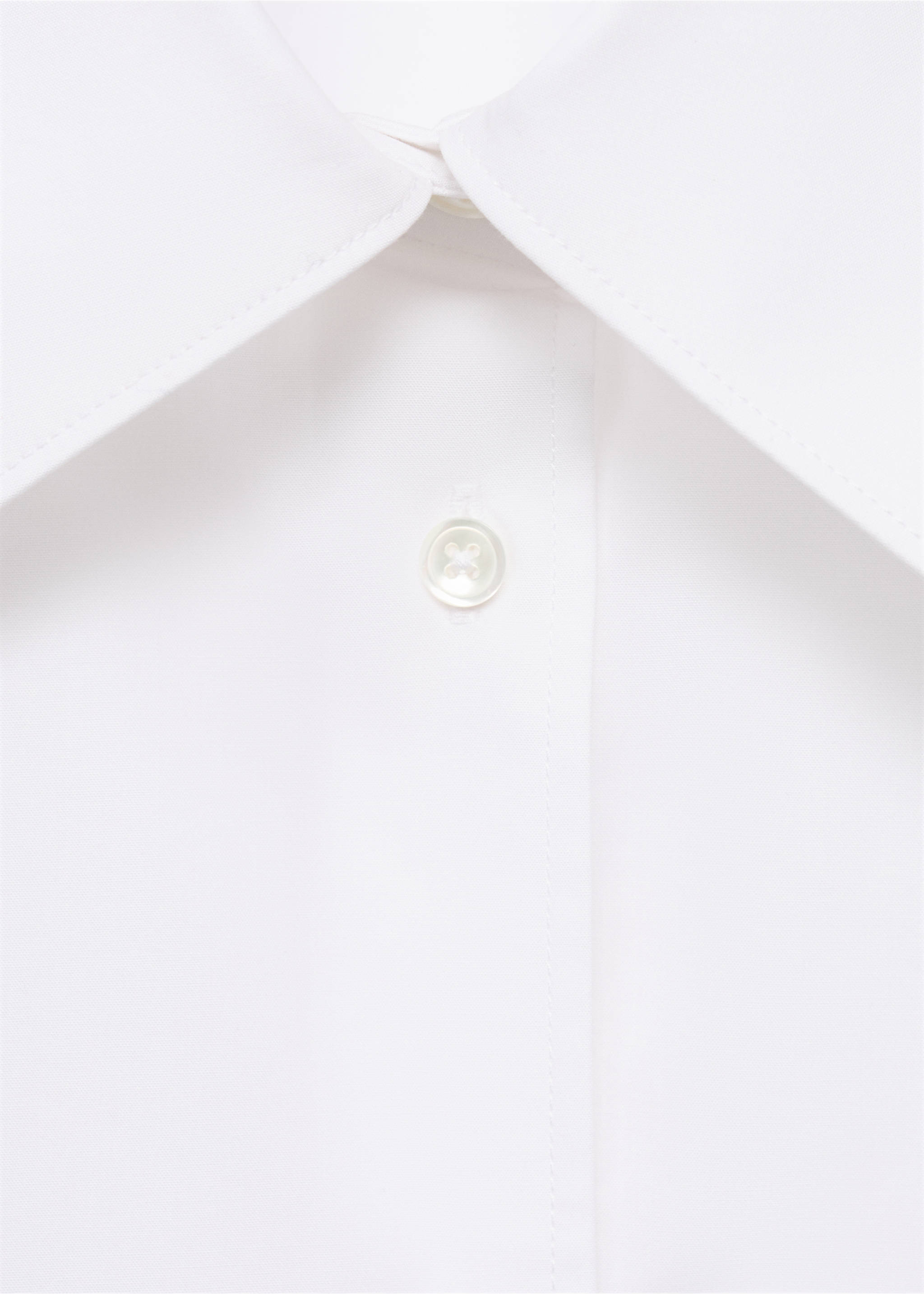 Oversize poplin shirt - Details of the article 8, White. Ref: 17096359-00.