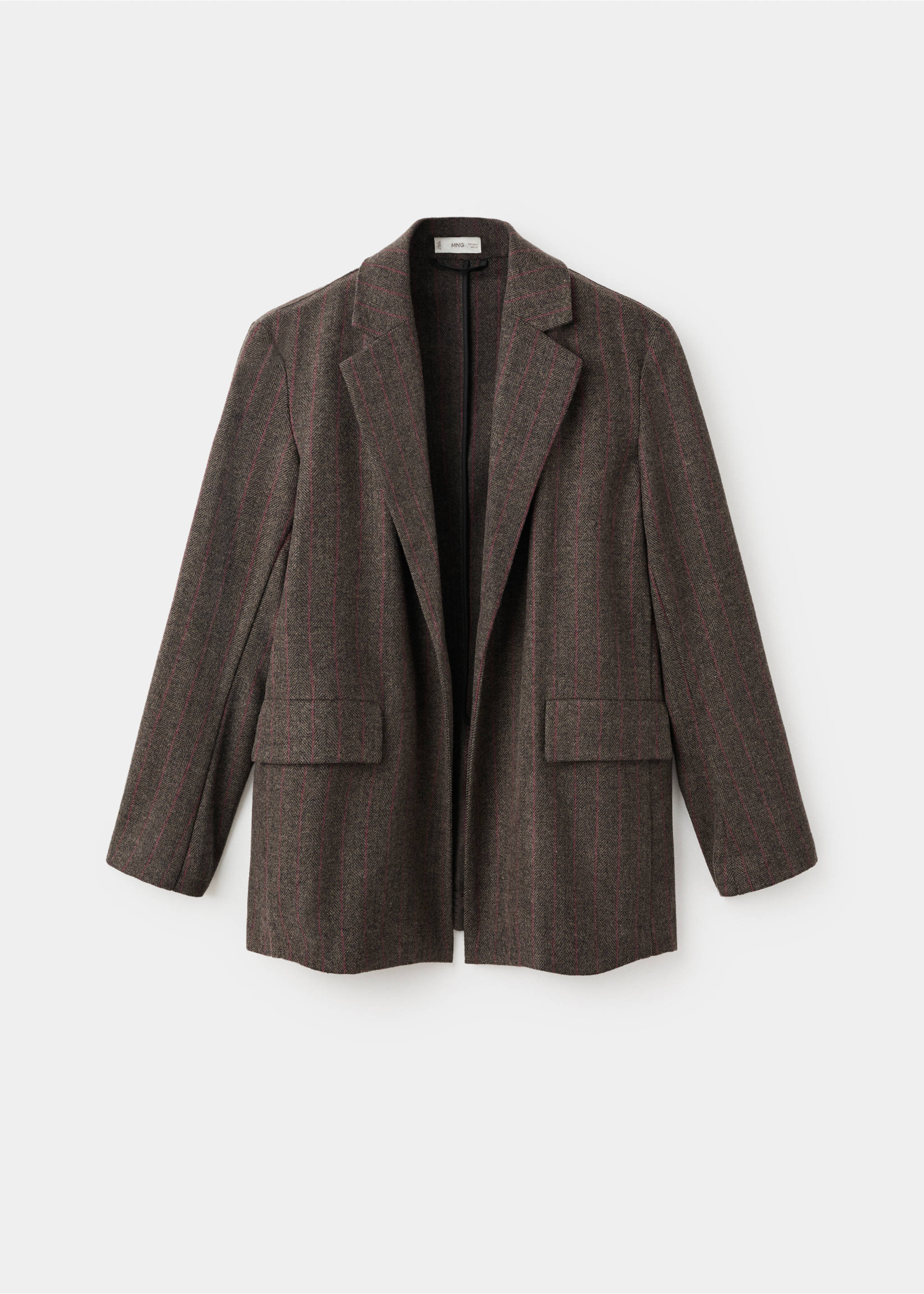 Blazer aus Fischgrätwolle - Artikel ohne Model, Grau. Ref: 17096719-00.