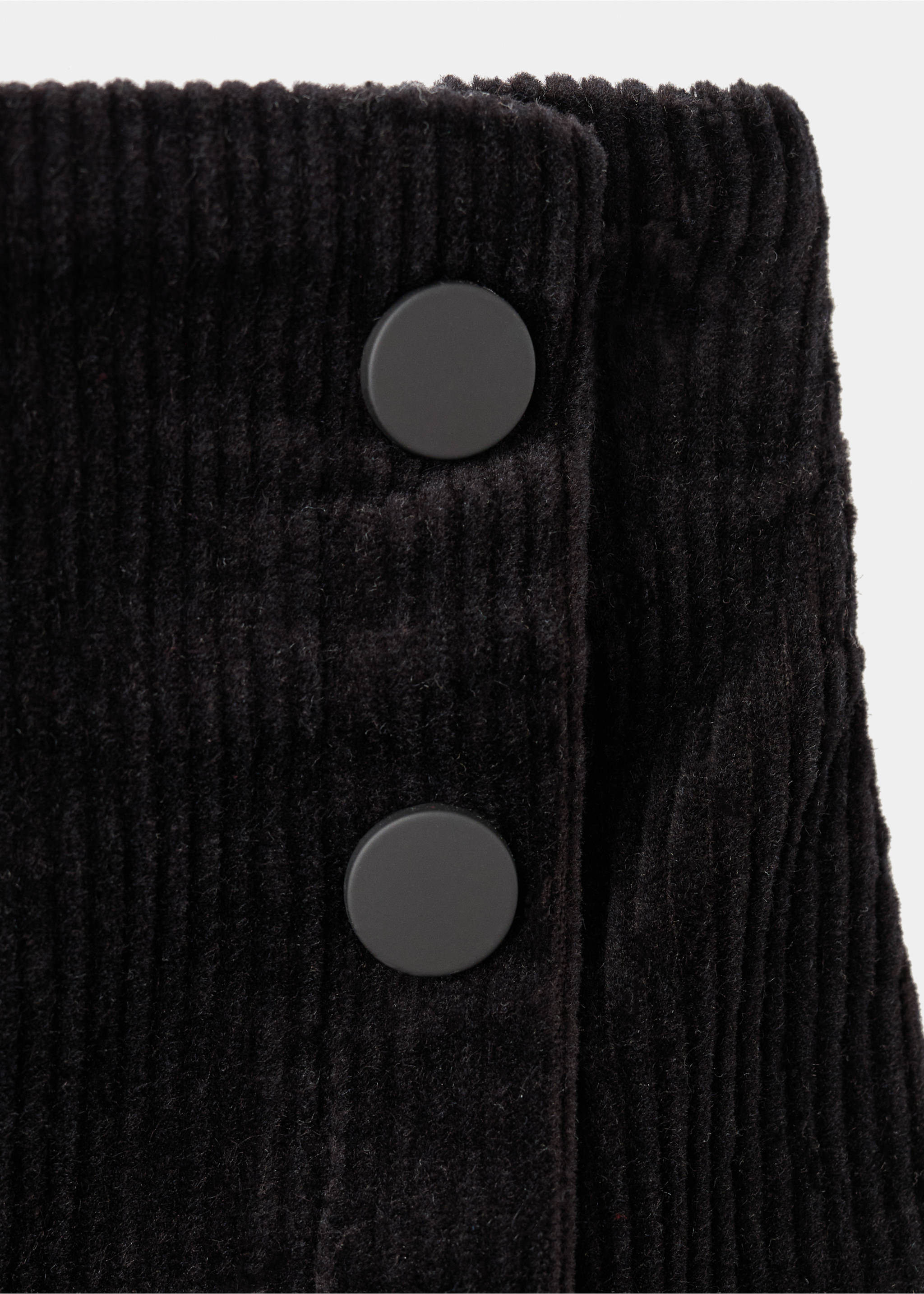 Cordoury skirt trousers - Details of the article 8, Black. Ref: 17096723-00.