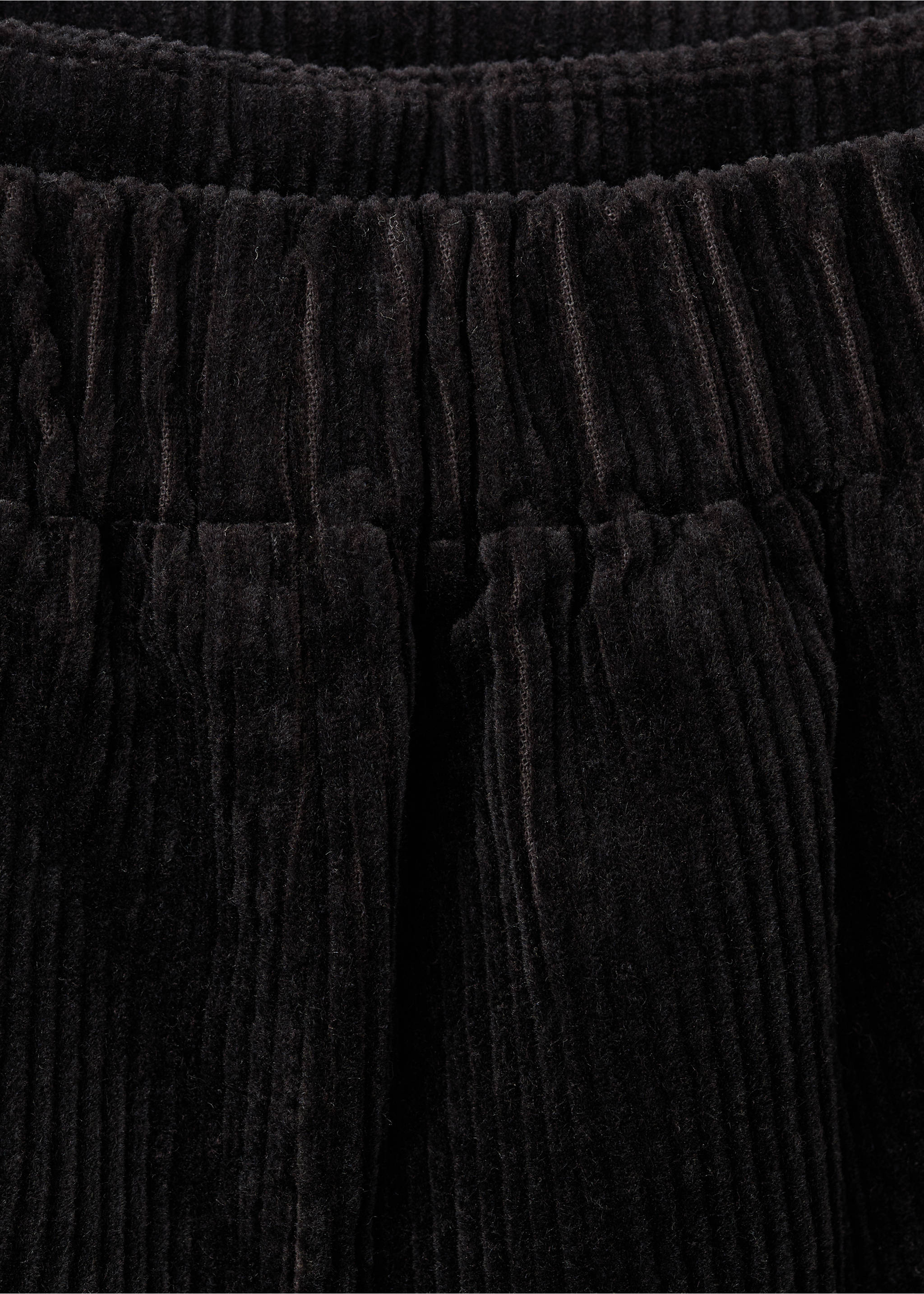 Cordoury skirt trousers - Details of the article 0, Black. Ref: 17096723-00.