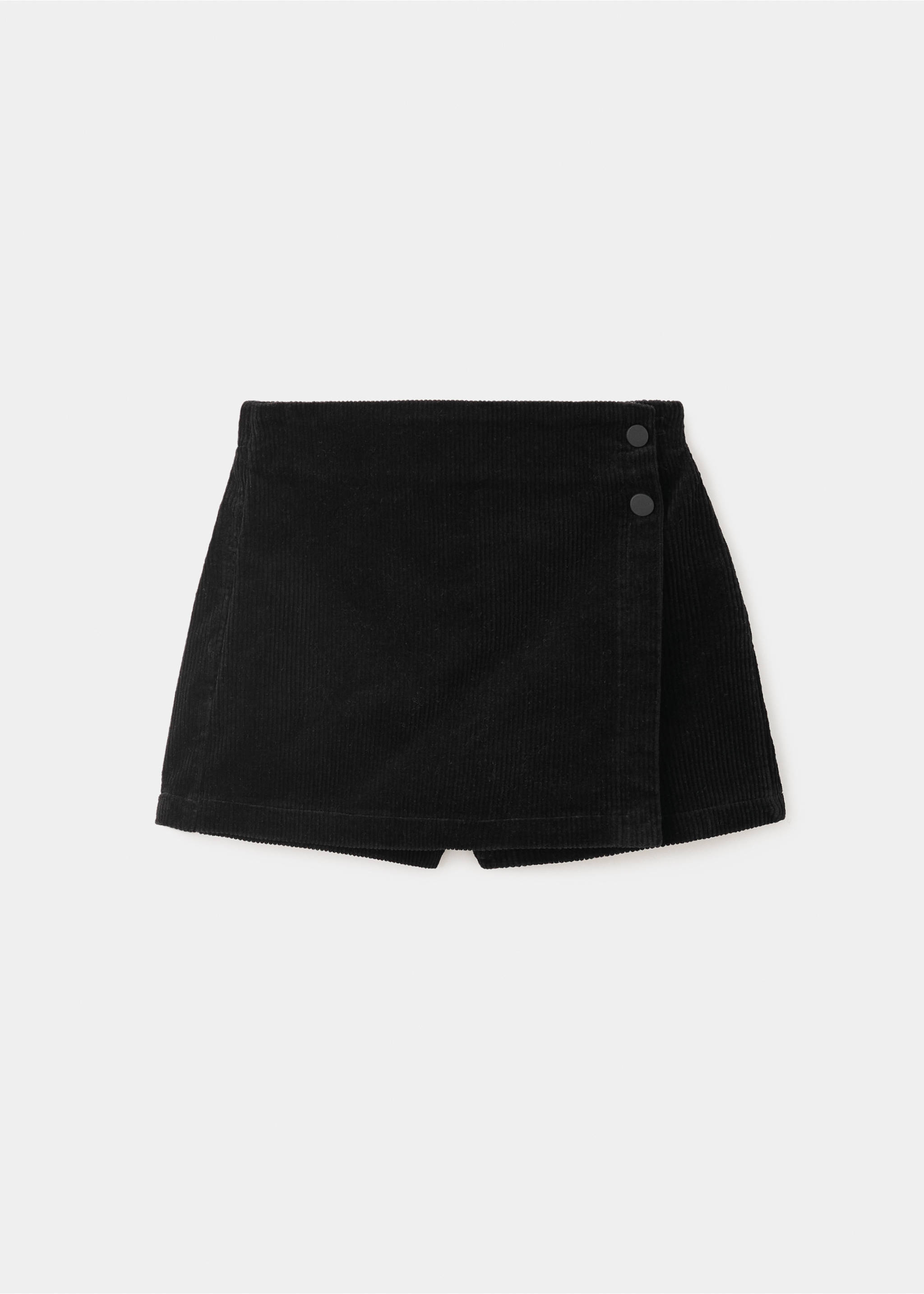 Cordoury skirt trousers - Article without model, Black. Ref: 17096723-00.