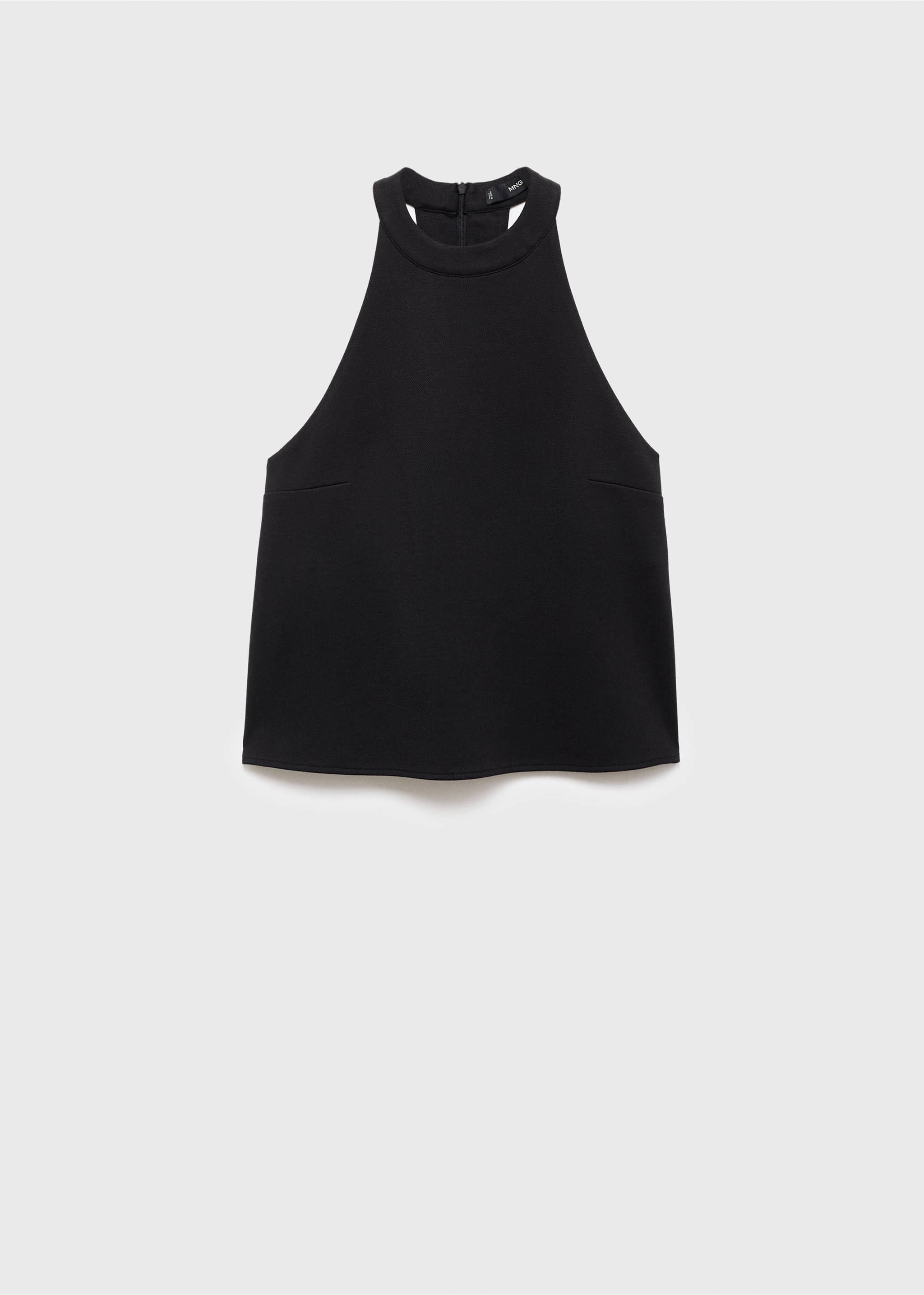 Halter top with low-cut back - Article without model, Black. Ref: 17096730-00.