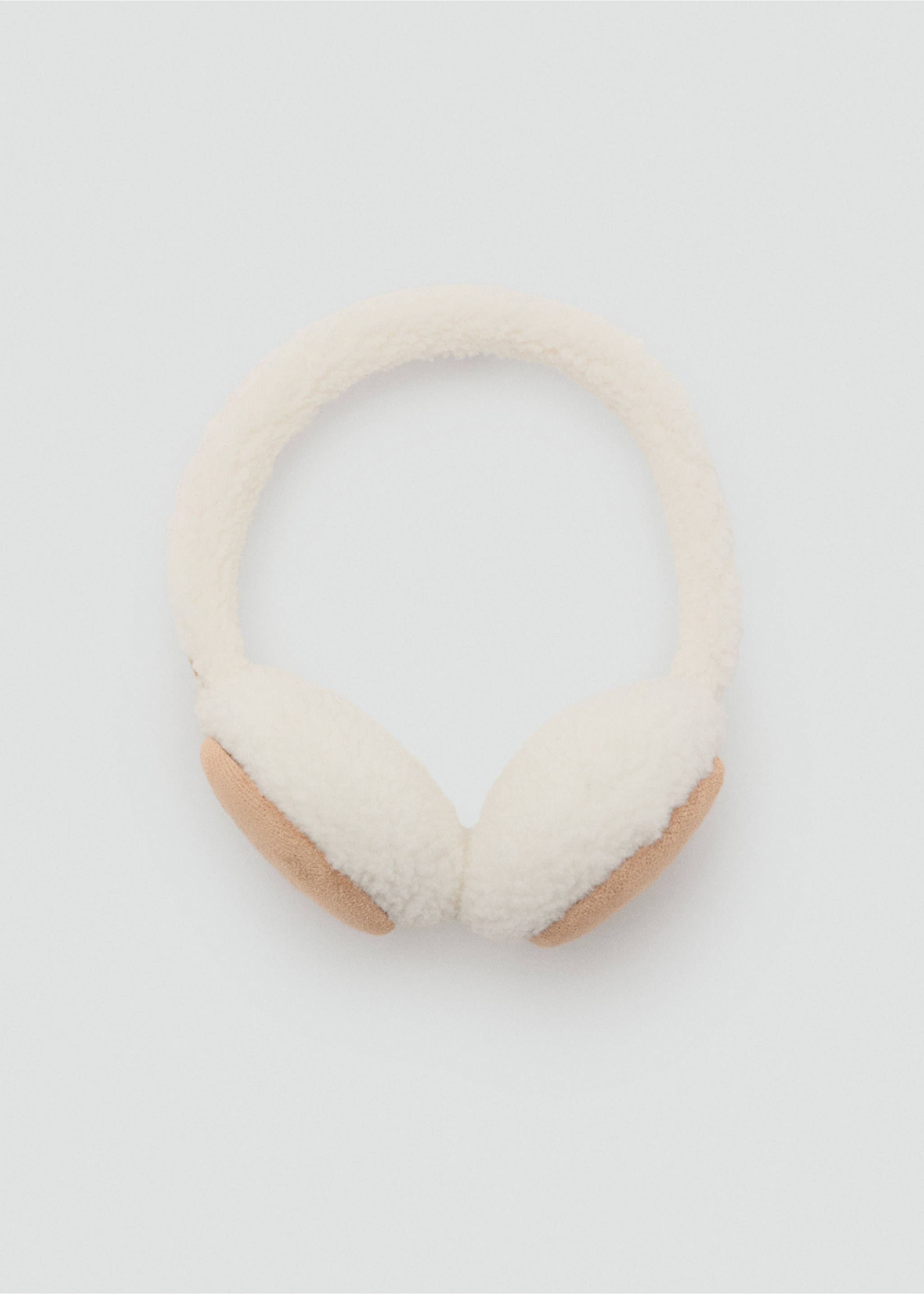 Shearling-effect earmuffs - Article without model, Medium Brown. Ref: 17096732-00.