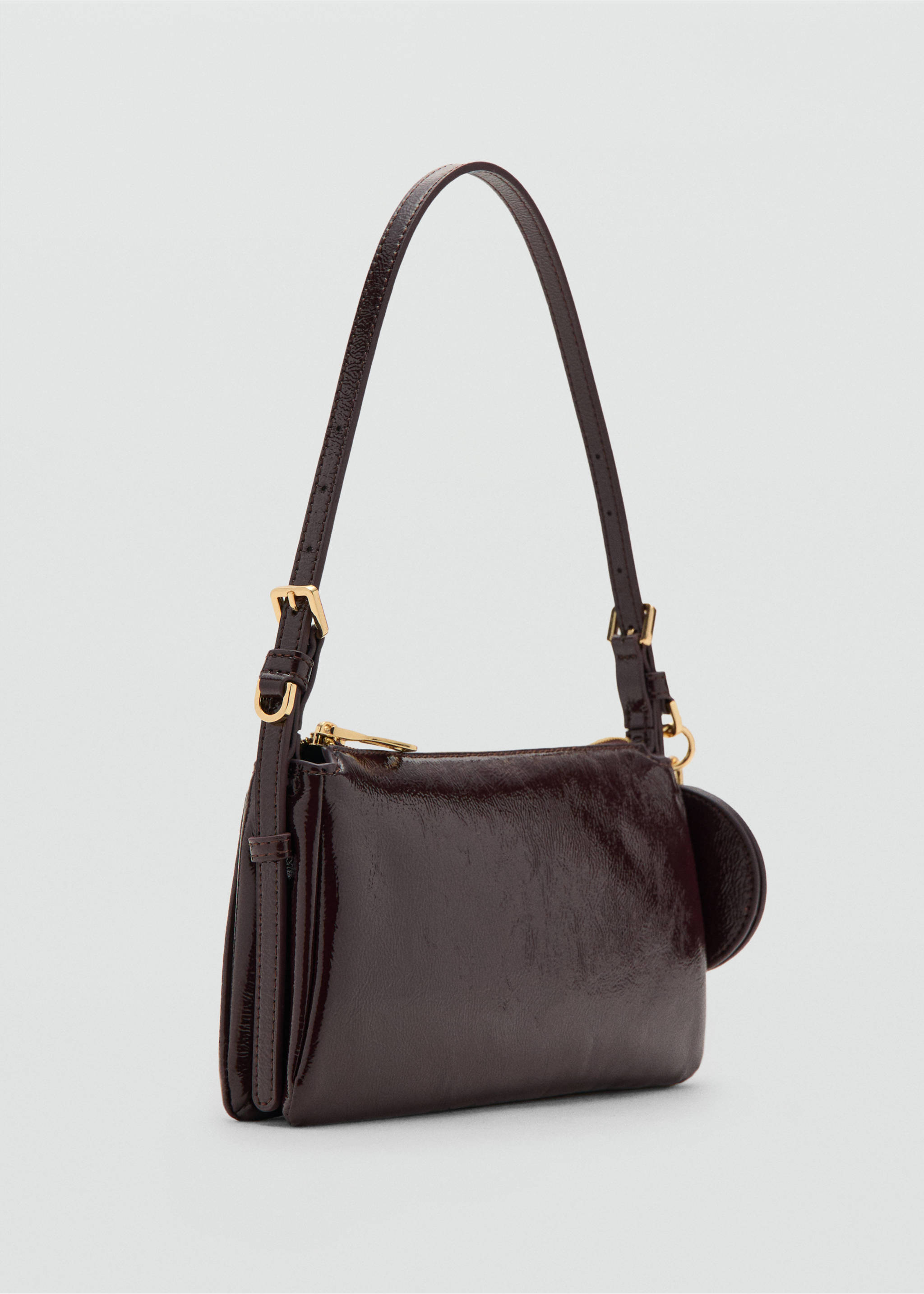 Shiny shoulder bag - Medium plane, Burgundy. Ref: 17096739-00.