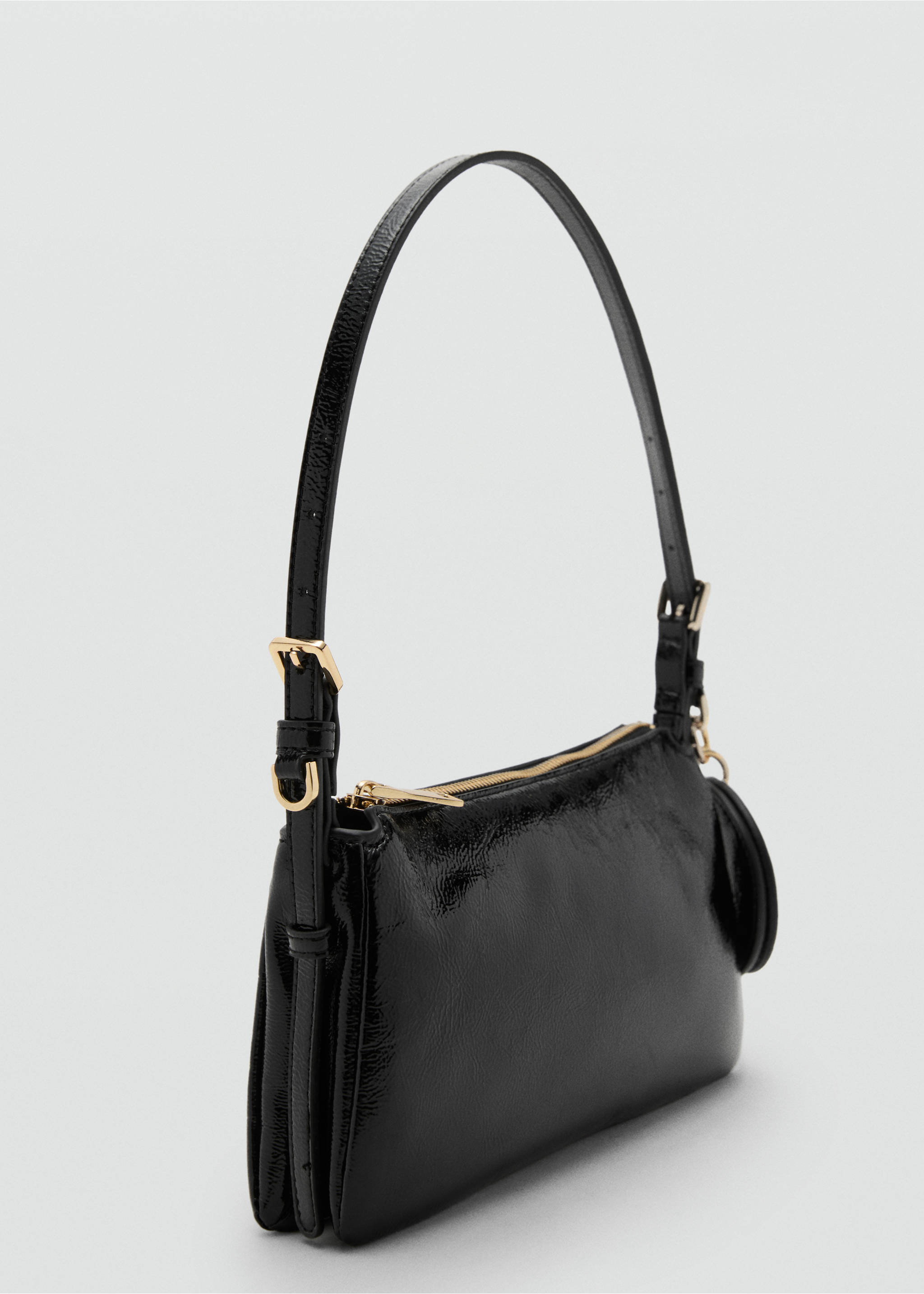 Shiny shoulder bag - Medium plane, Black. Ref: 17096739-00.