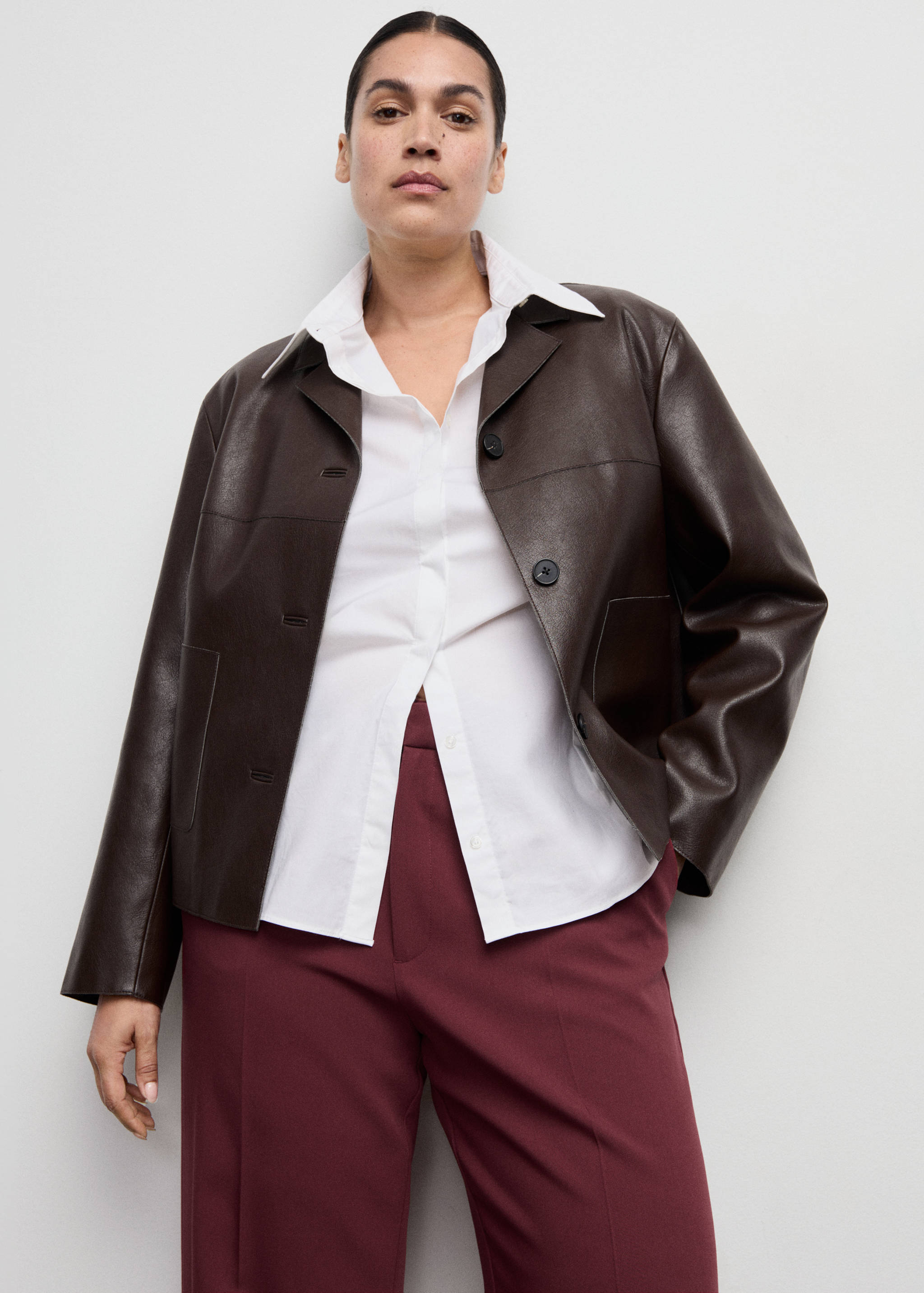 High-waist straight trousers - Details of the article 5