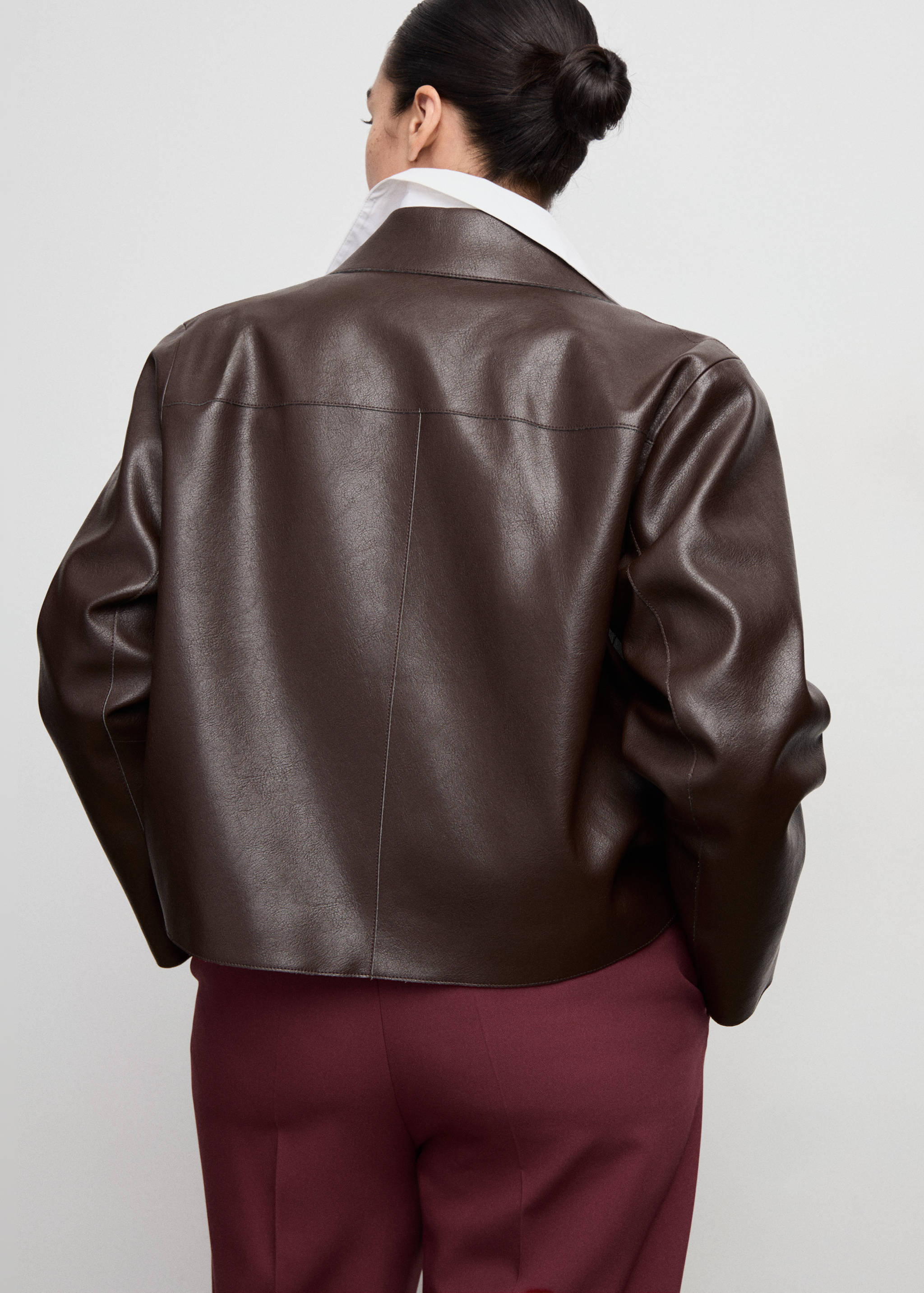 High-waist straight trousers - Details of the article 4