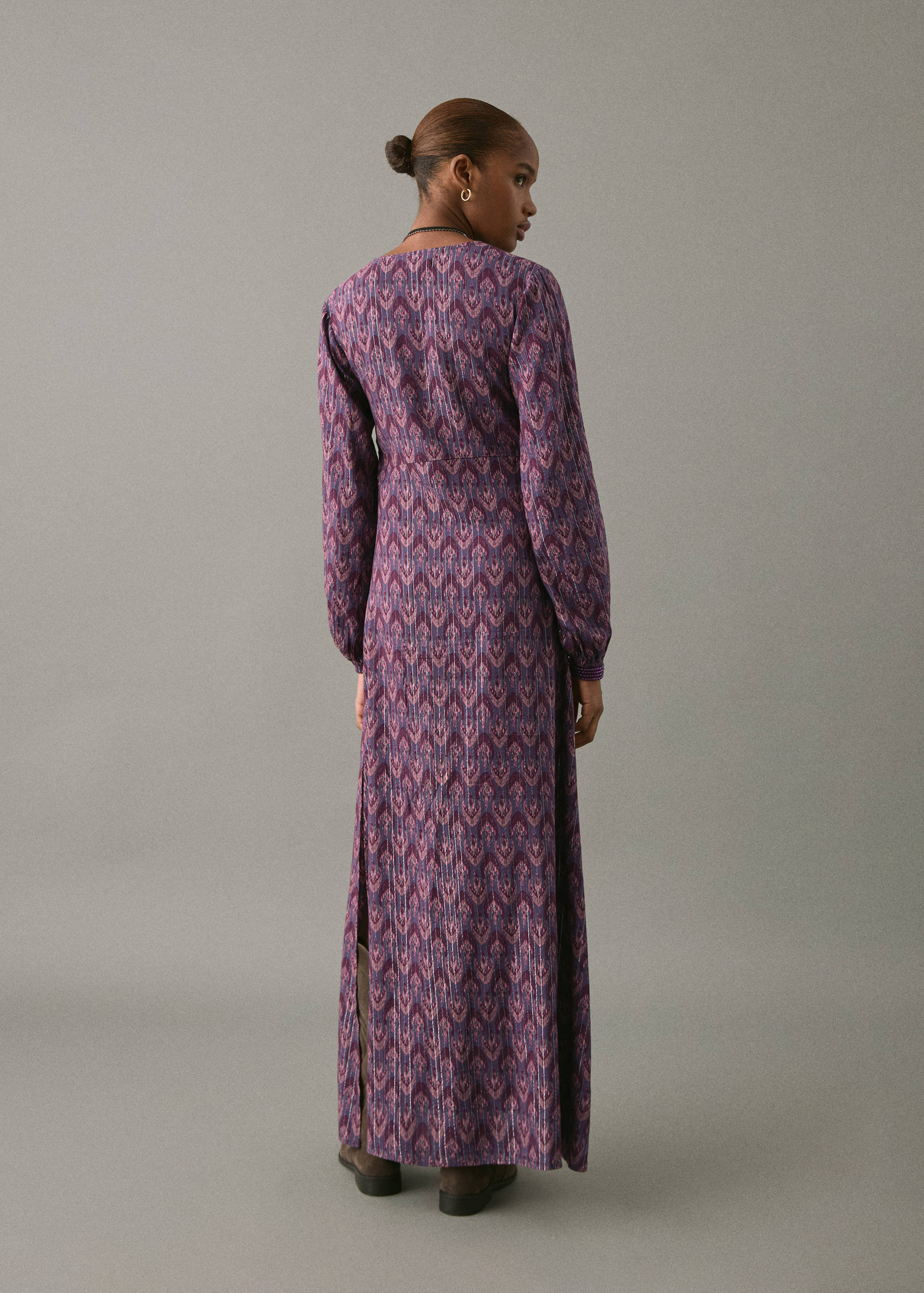 Gemustertes Lurexkleid - Rückseite des Artikels