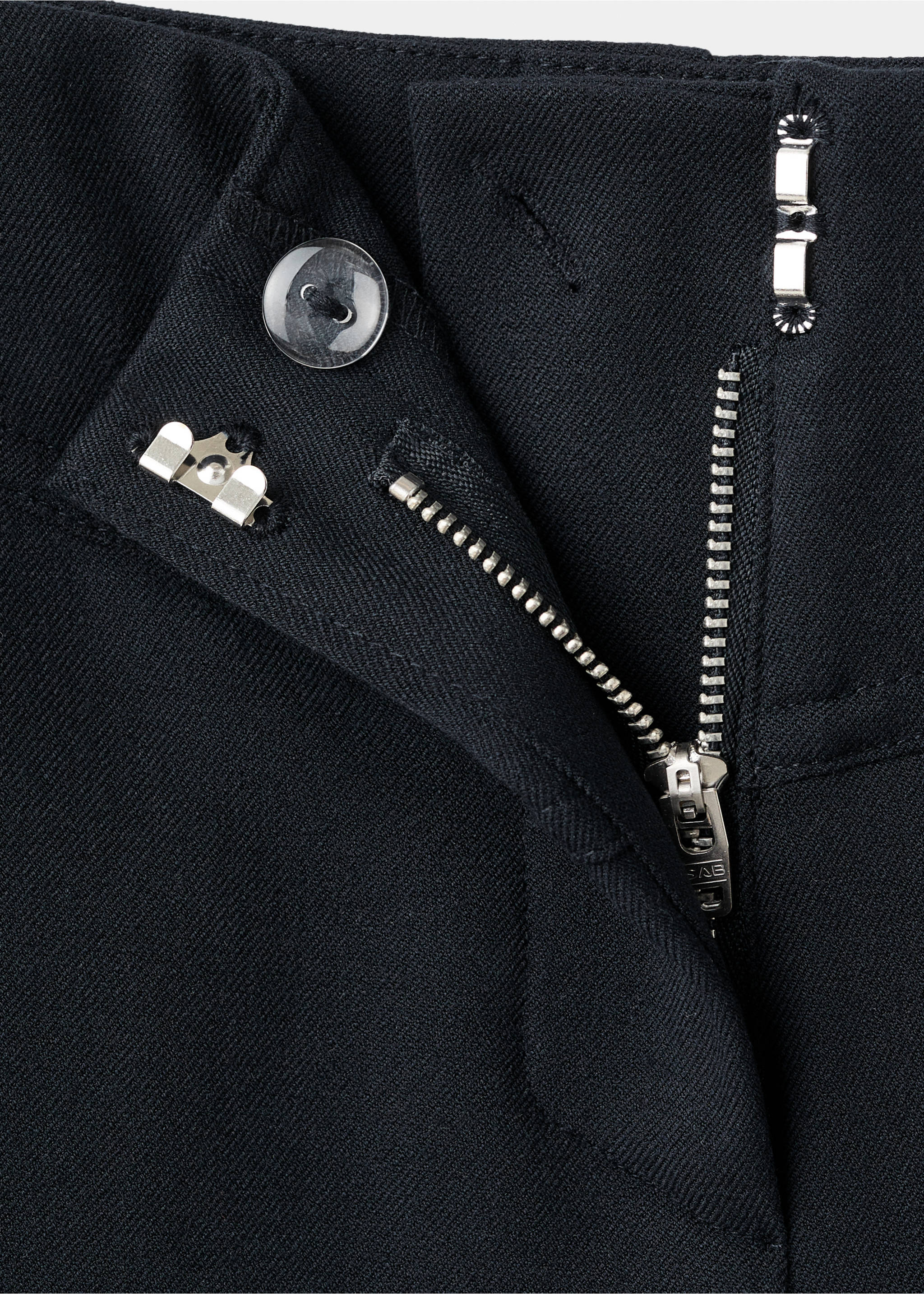 Low-waist studded trousers - Details of the article 8, Navy. Ref: 17097123-00.
