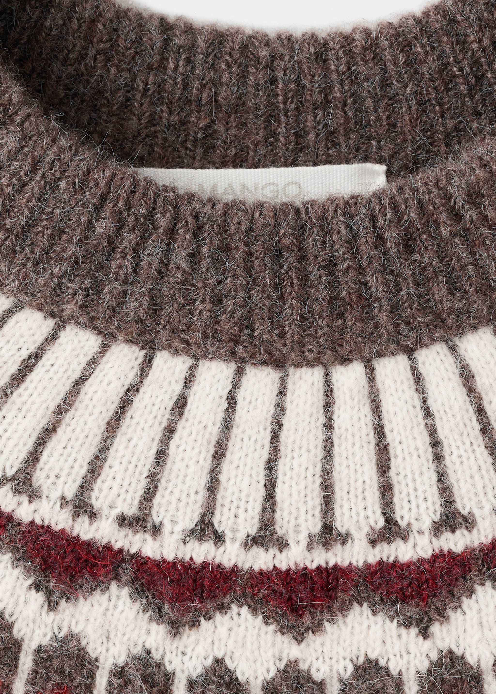 Žakárový svetr s kulatým výstřihem - Detail zboží 8