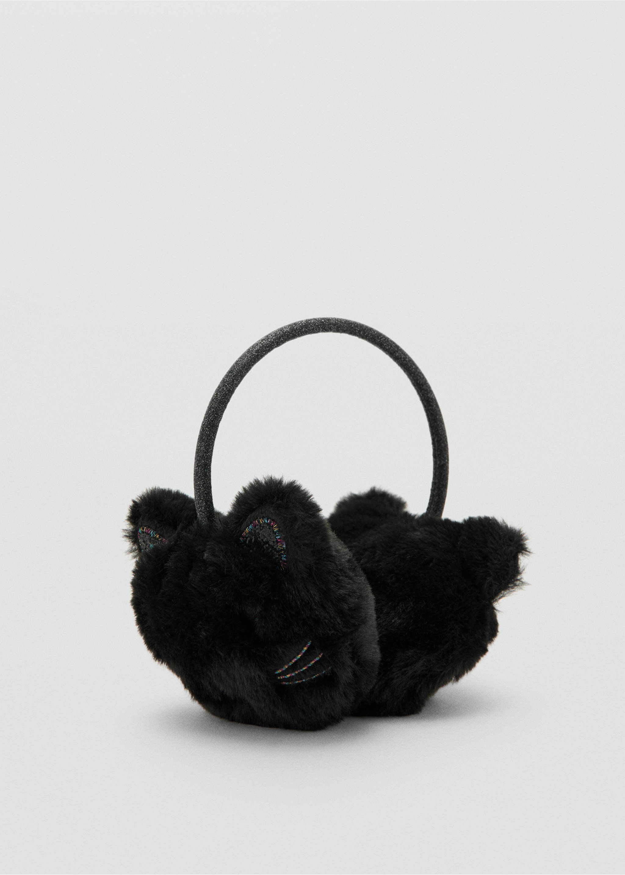 Orejeras pelo gatito - Plano medio, Negro. Ref: 17097130-00.