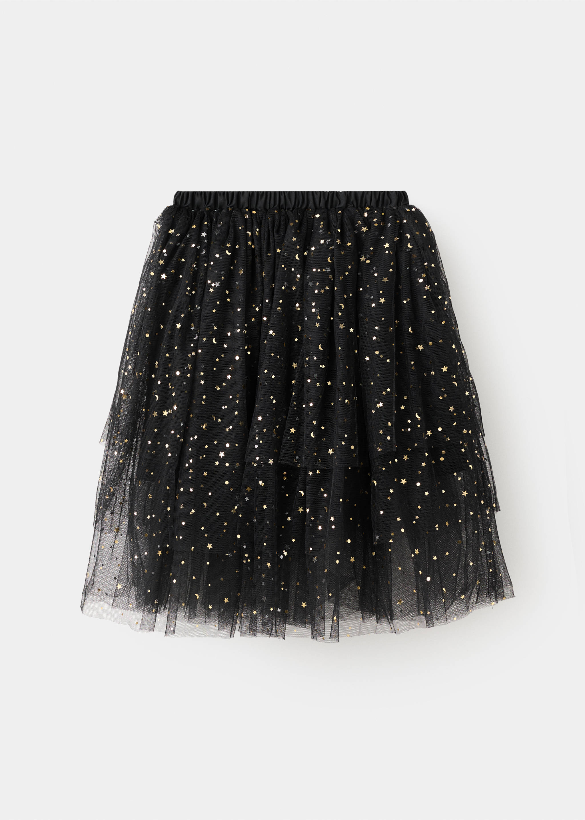 Star tulle skirt - Medium plane, Black. Ref: 17097131-00.