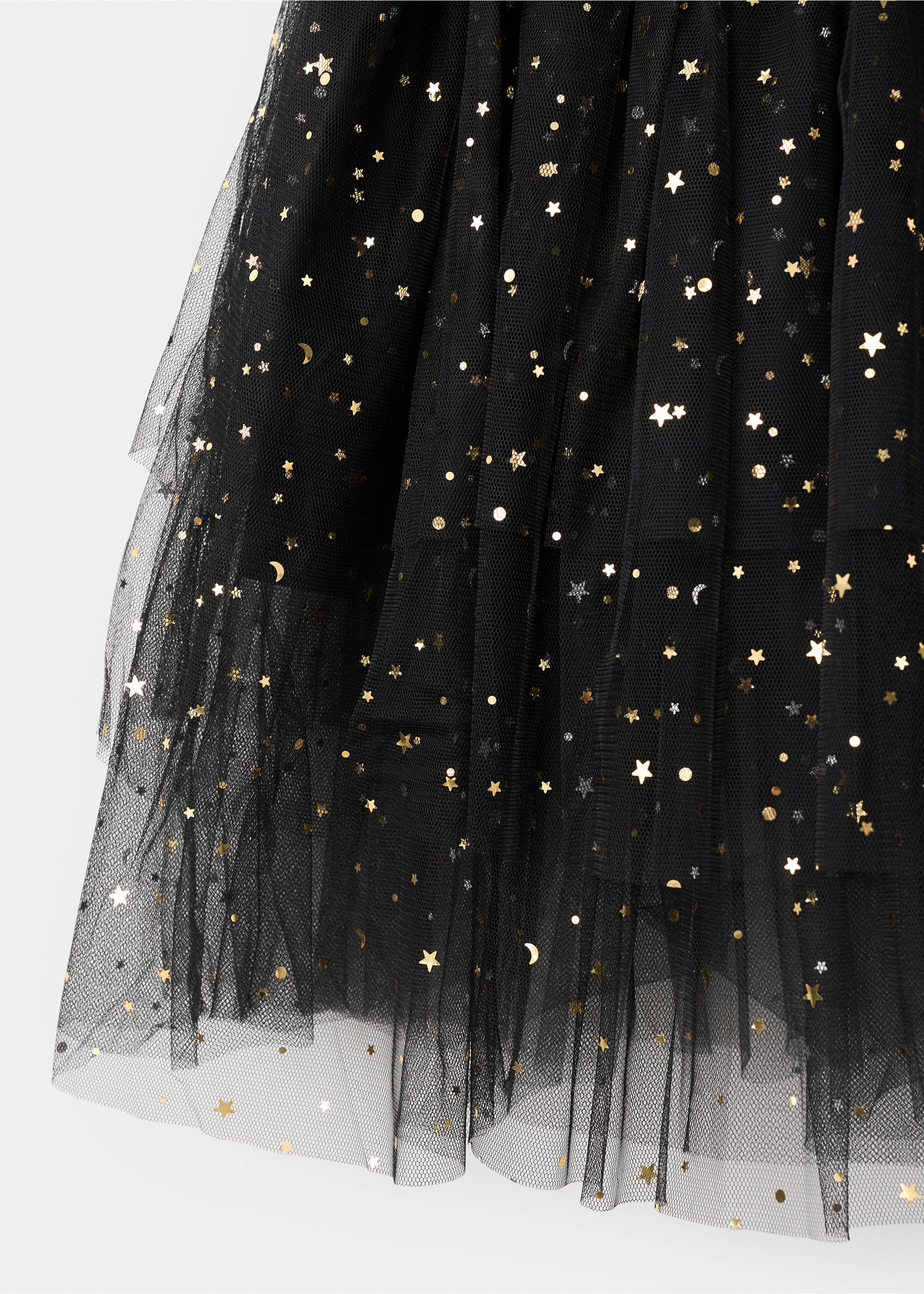 Star tulle skirt - Details of the article 1, Black. Ref: 17097131-00.