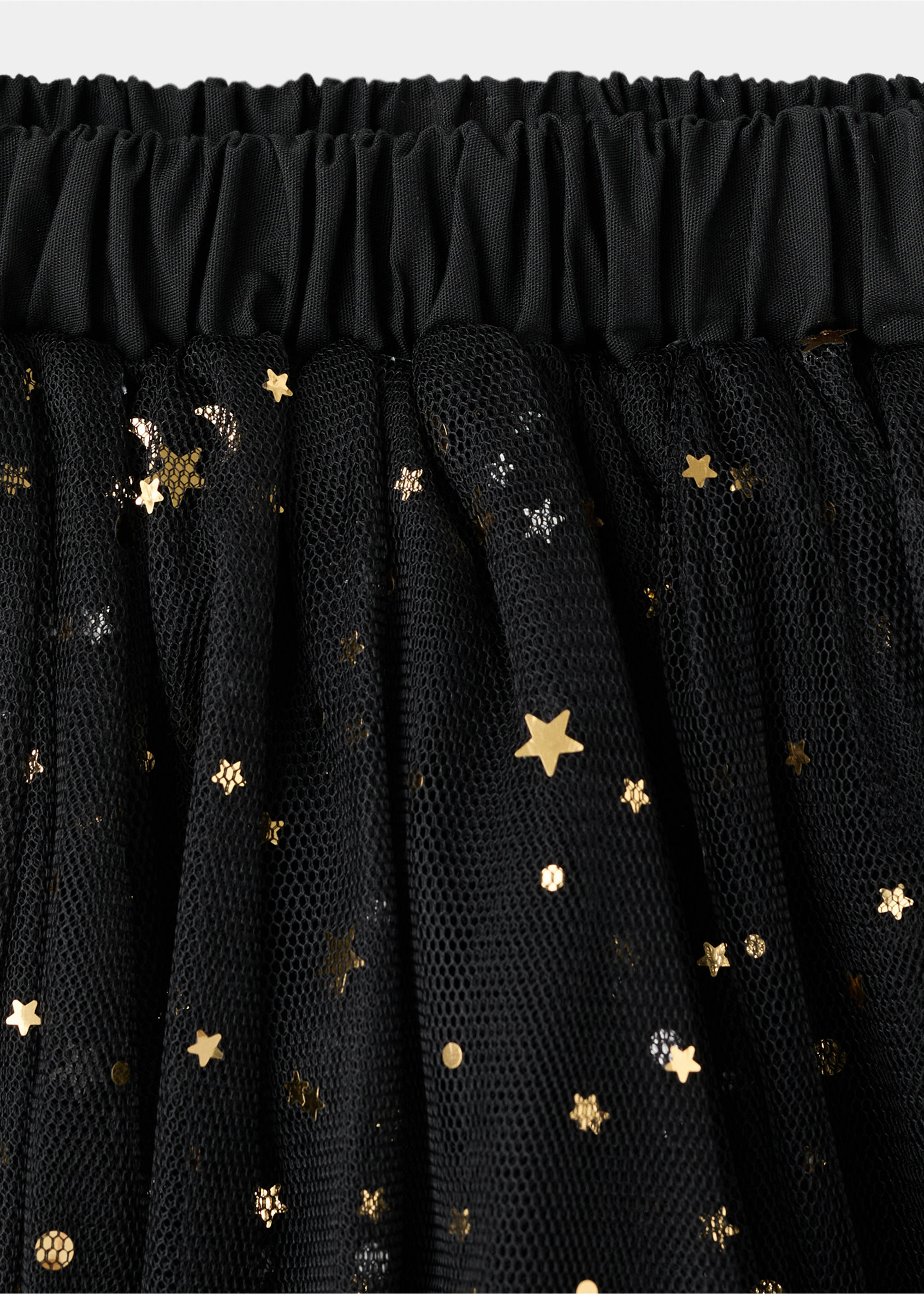 Star tulle skirt - Details of the article 2, Black. Ref: 17097131-00.